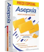 Asepxia Sabonete em Barra Facial Enxofre c/ 3 Unidades 