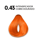 Haskell Coloração Creme Permanente Excllusic Color 0.43 Intensificador Cobre Dourado 50g