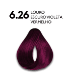 Haskell Coloração Creme Permanente Excllusiv Color 6.26 Louro Escuro Violeta Vermelho ( Marsala Profundo)
