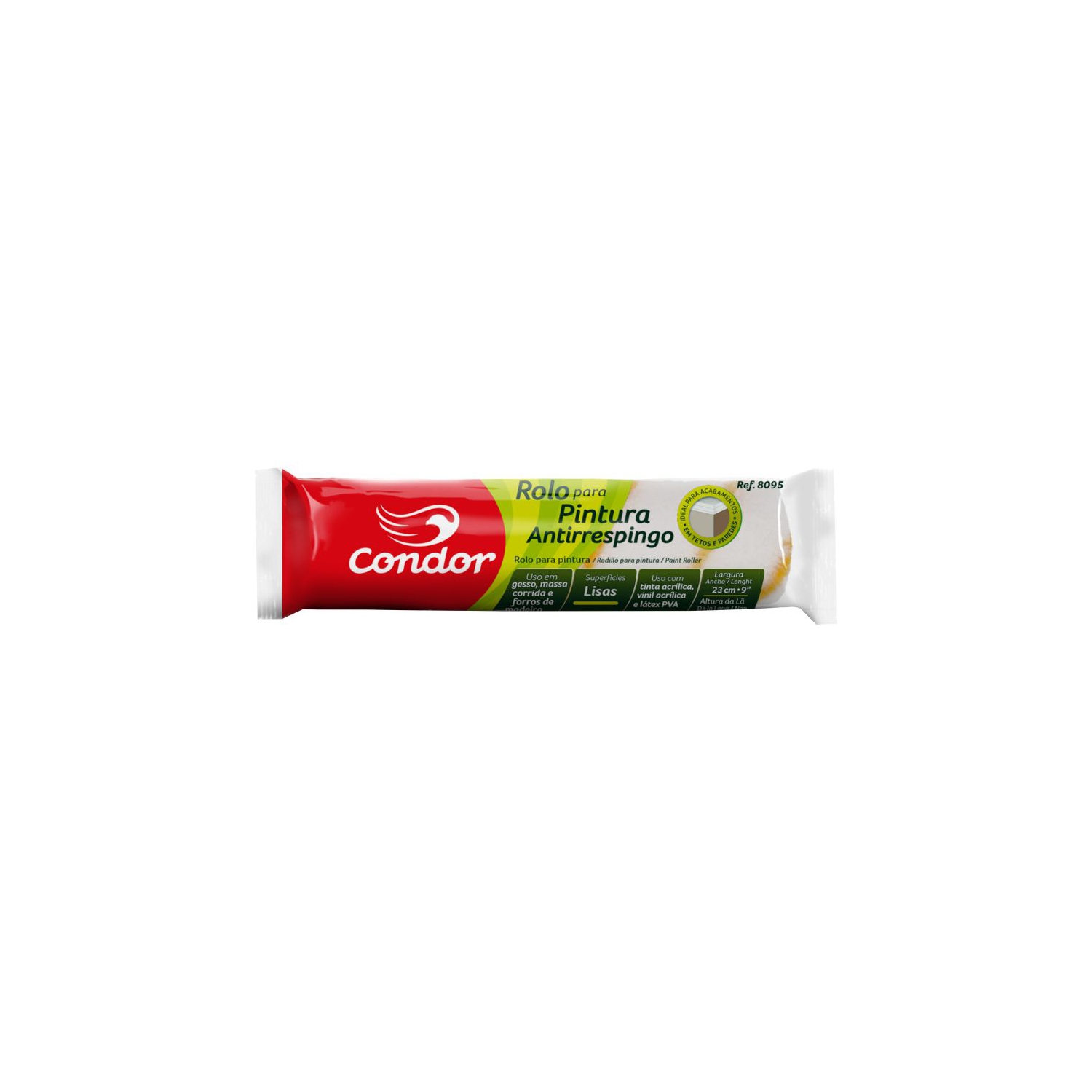 ROLO DE LÃ ANTIRRESPINGO 23CM CONDOR [S/S] [8095] 