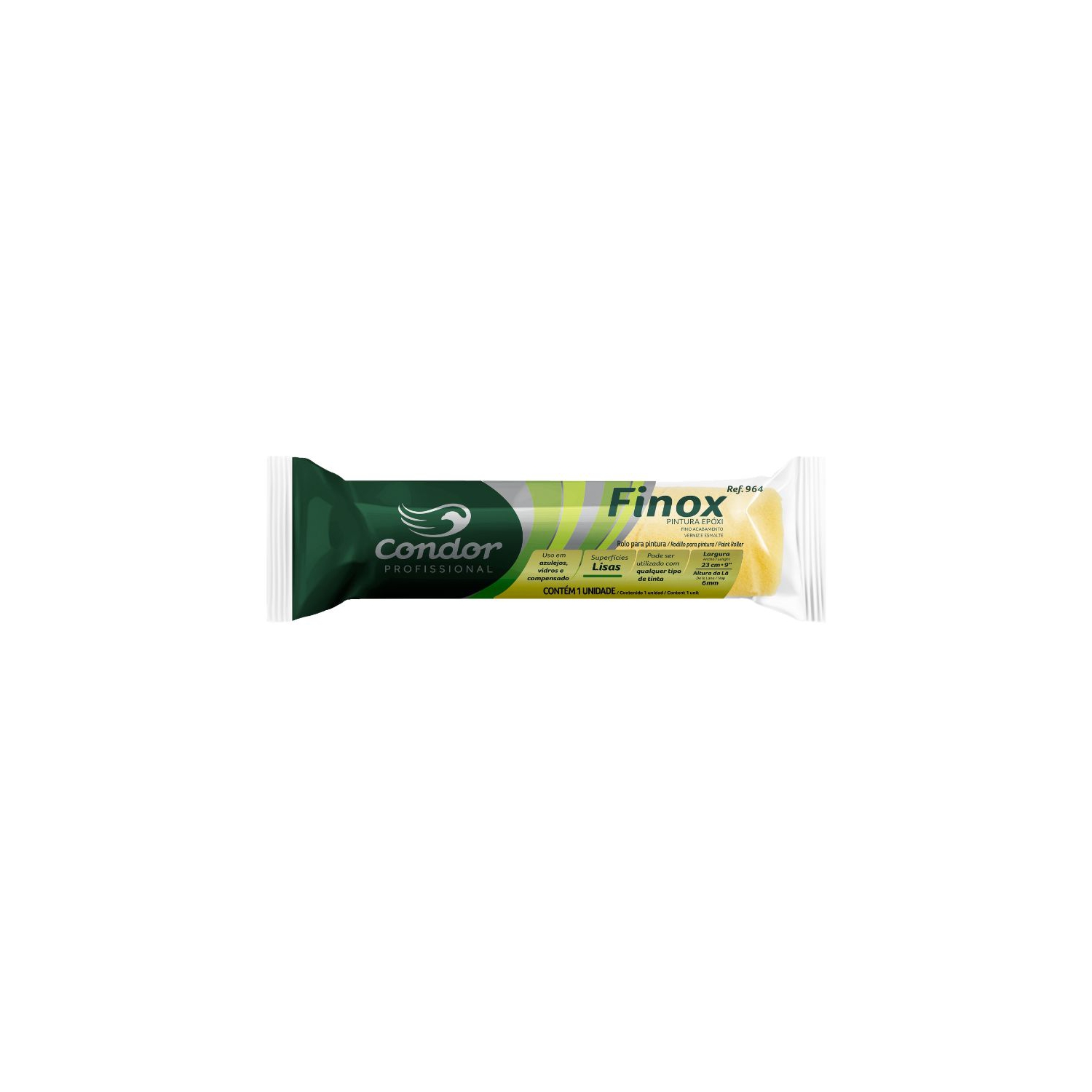 ROLO DE LÃ FINOX 23CM CONDOR [S/S] [964]