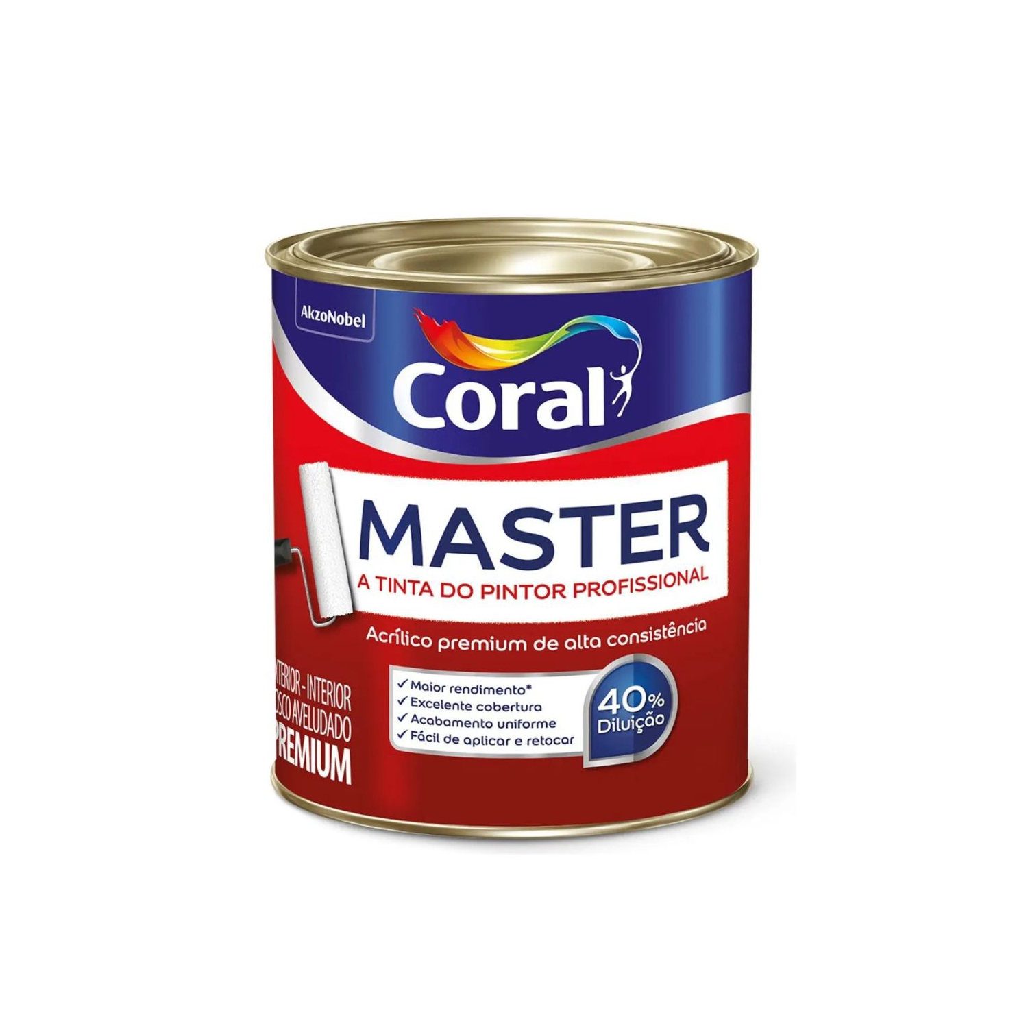 Látex Master Branco Fosco [CORAL] 0,900L