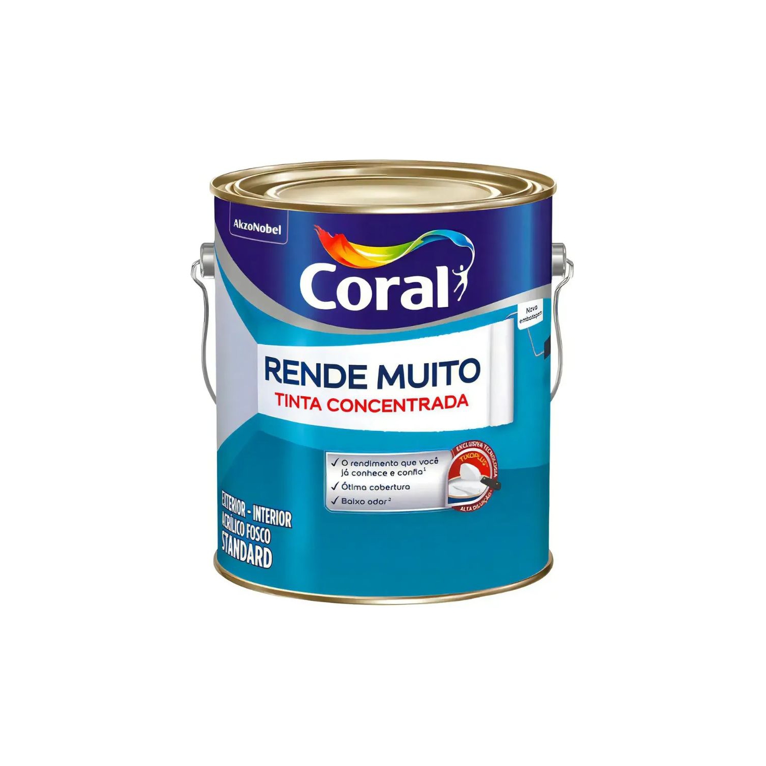 Tinta Acrílica Rende Muito Branco Fosco [CORAL] 3,6L