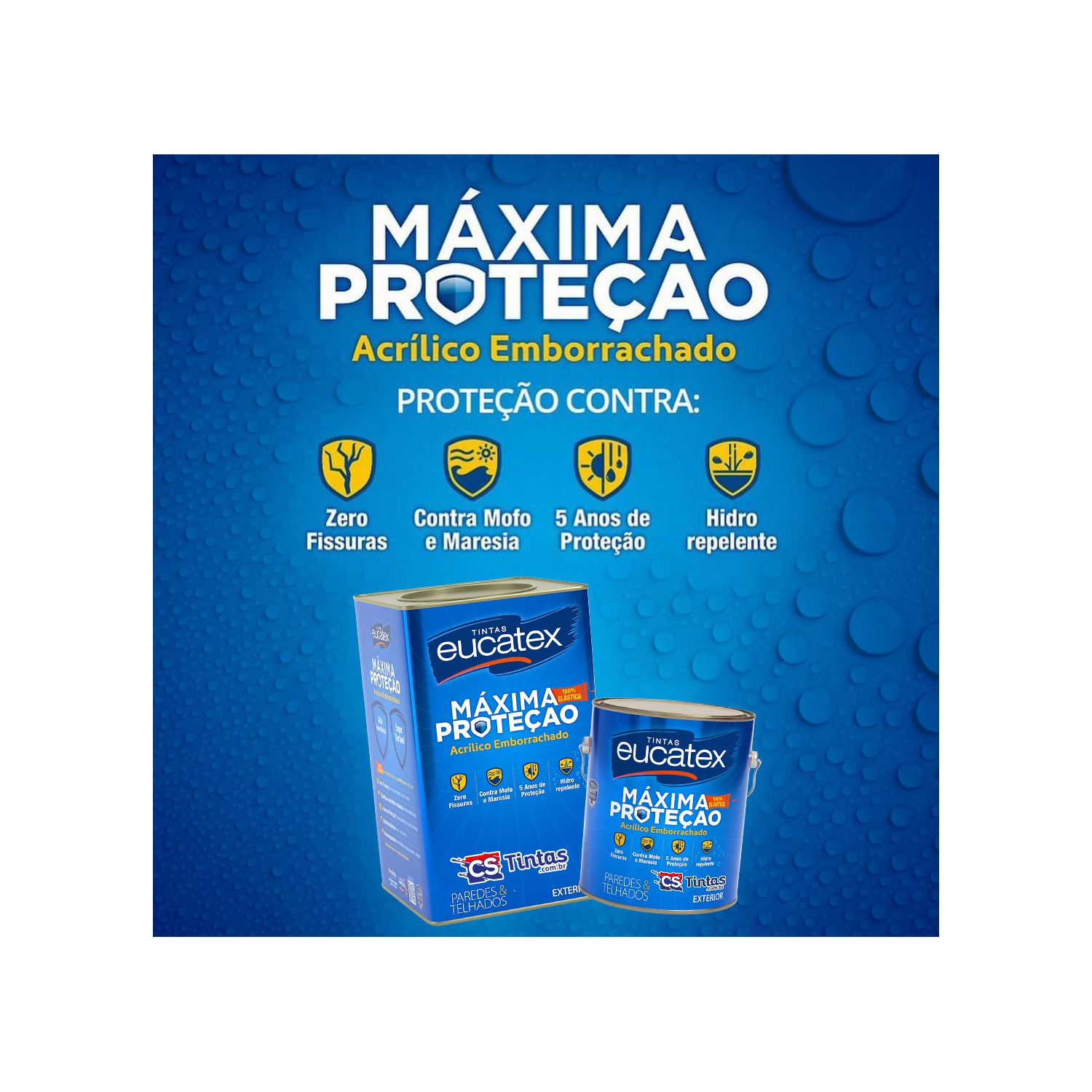 TINTA EMBORRACHADA BRANCA MÁXIMA PROTEÇÃO [EUCATEX] 3,6L