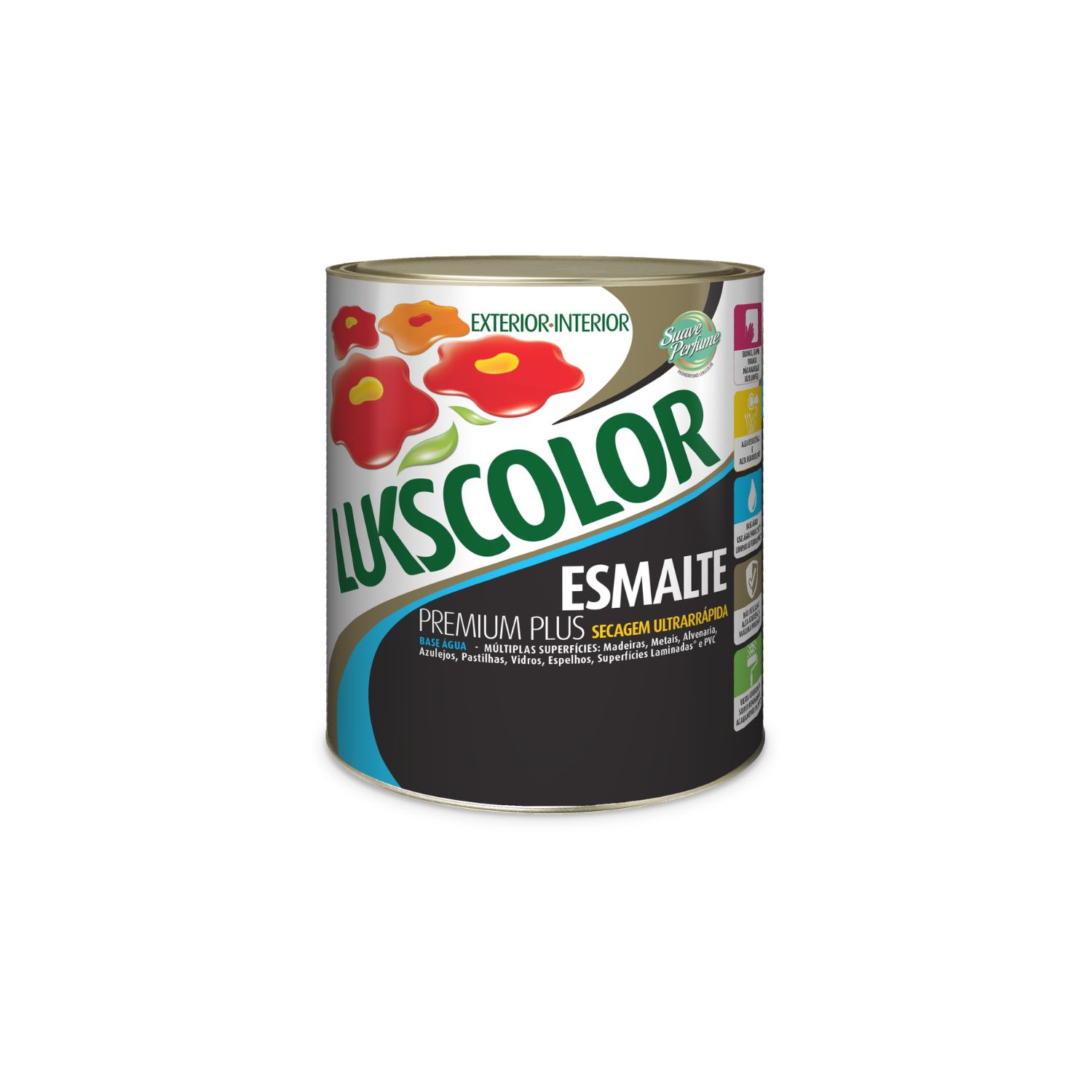 ESMALTE BRILHANTE BASE ÁGUA [LUKSCOLOR] 0,900L