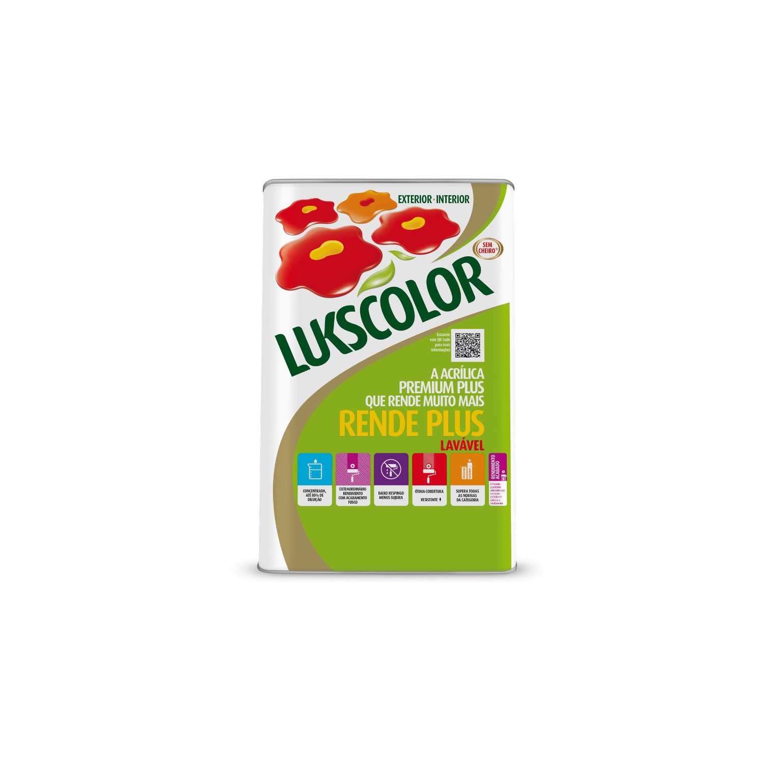 TINTA ACRÍLICA RENDE PLUS BRANCO FOSCO [LUKSCOLOR] 18L