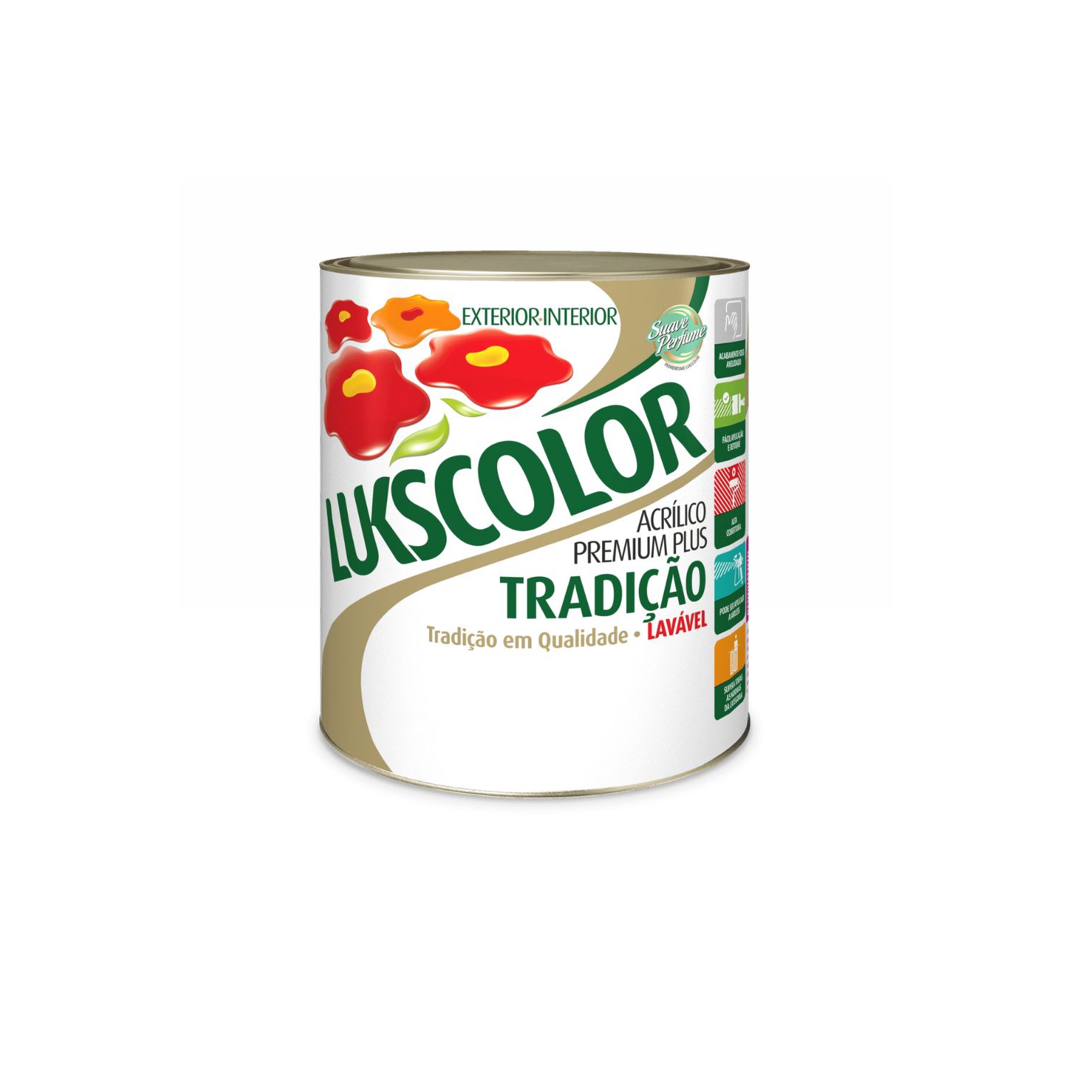TINTA ACRÍLICA BRANCO FOSCO TRADIÇÃO [LUKSCOLOR] 0,900L