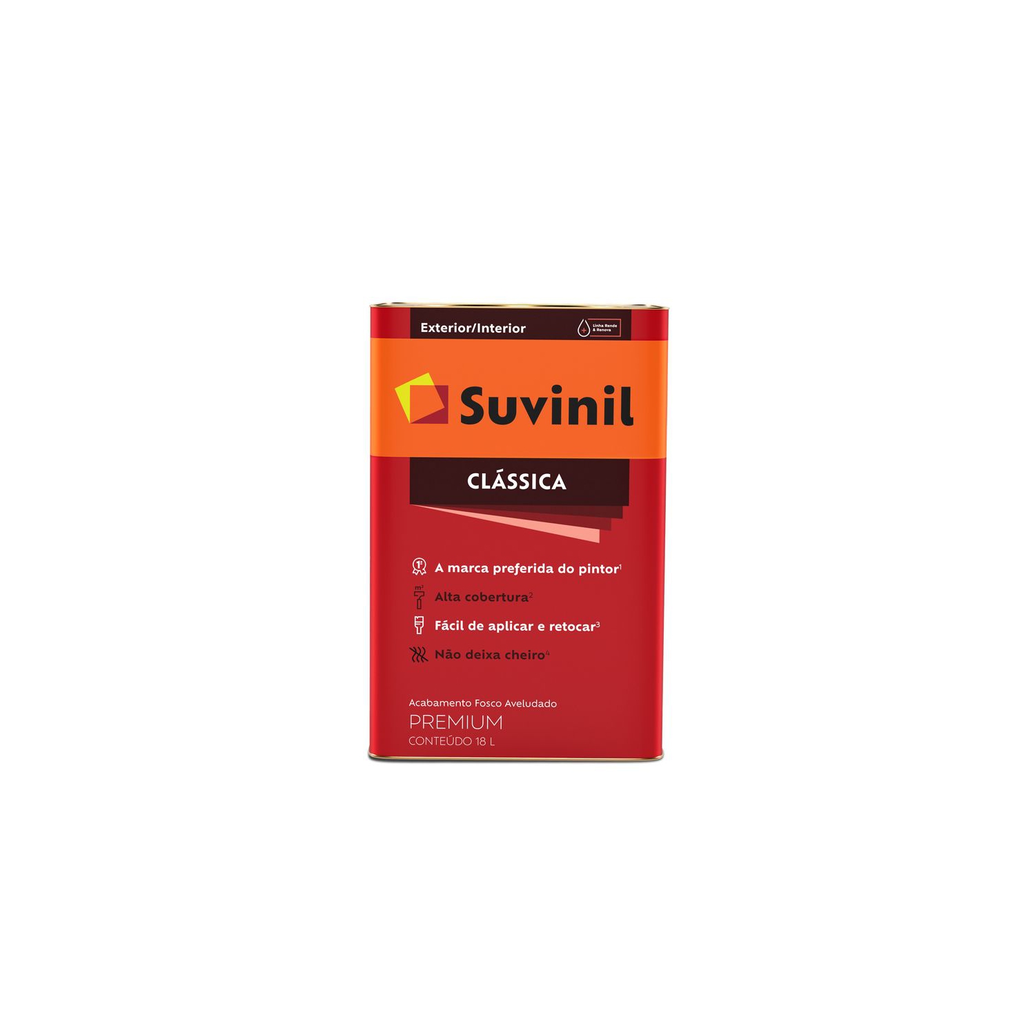 TINTA ACRÍLICA BRANCO FOSCO CLÁSSICA [SUVINIL] 3,6L