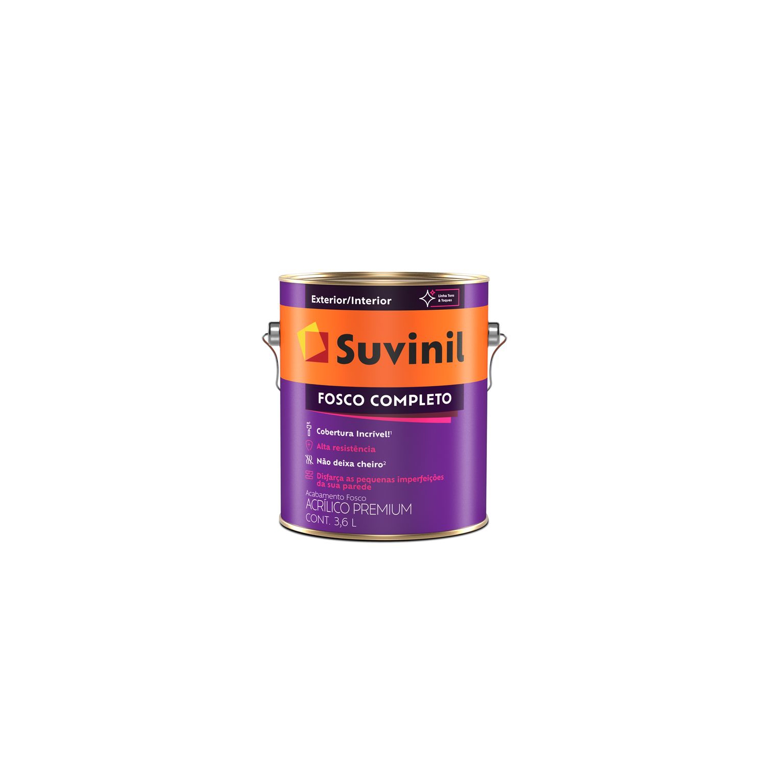 TINTA ACRÍLICA BRANCO FOSCO COMPLETO [SUVINIL] 3,6L
