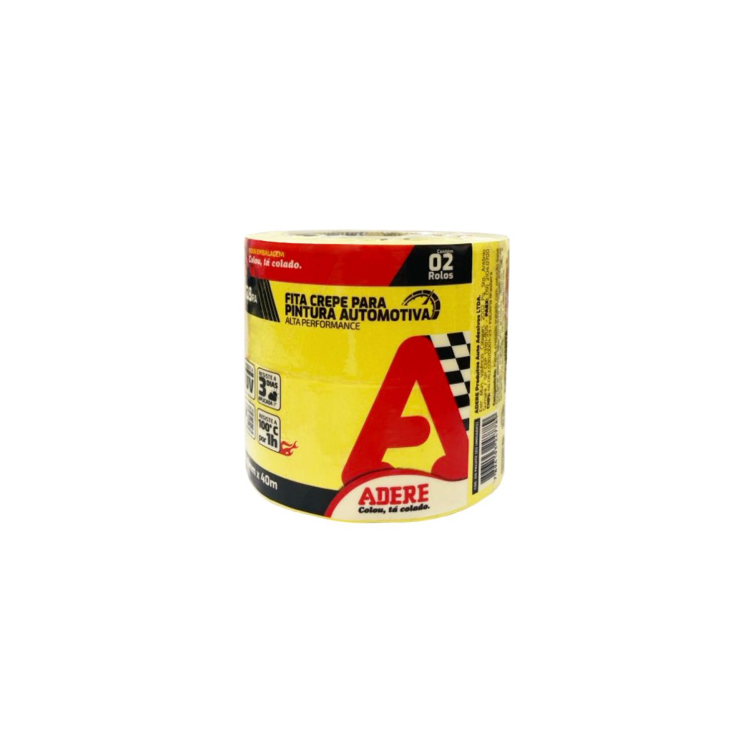 Fita Crepe Amarelo 48x50 Mascaramento Automotivo - Adere