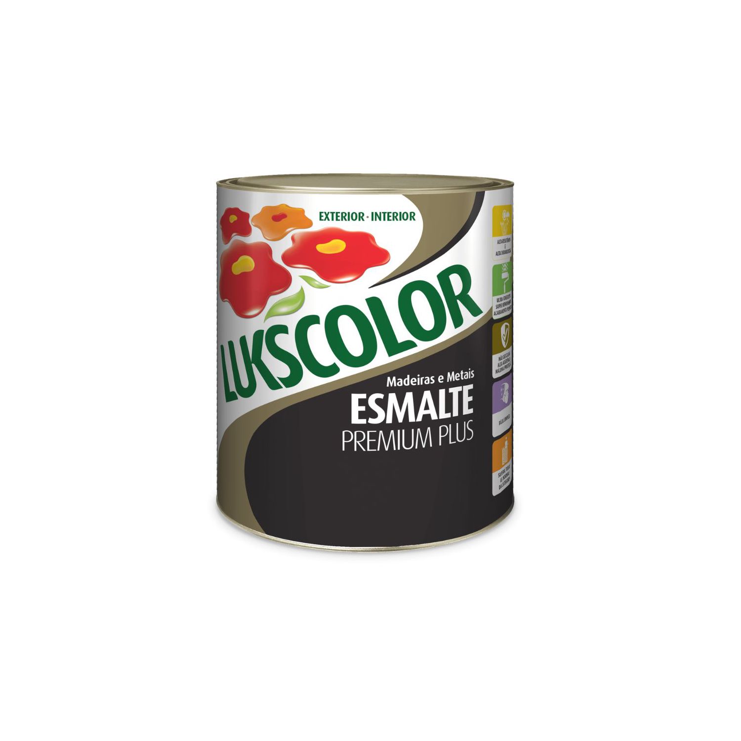Tinta Esmalte Sintético Metal e Madeira Branco Acetinado 0,900L - Lukscolor