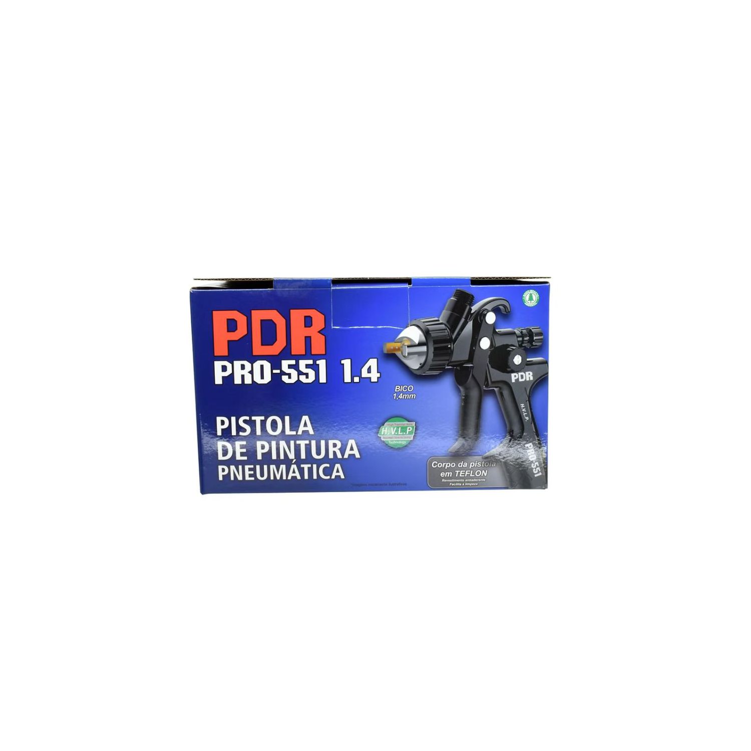 Pistola de Pintura Gravidade HVLP 1,4mm 600ml (PRO-551) - PDR