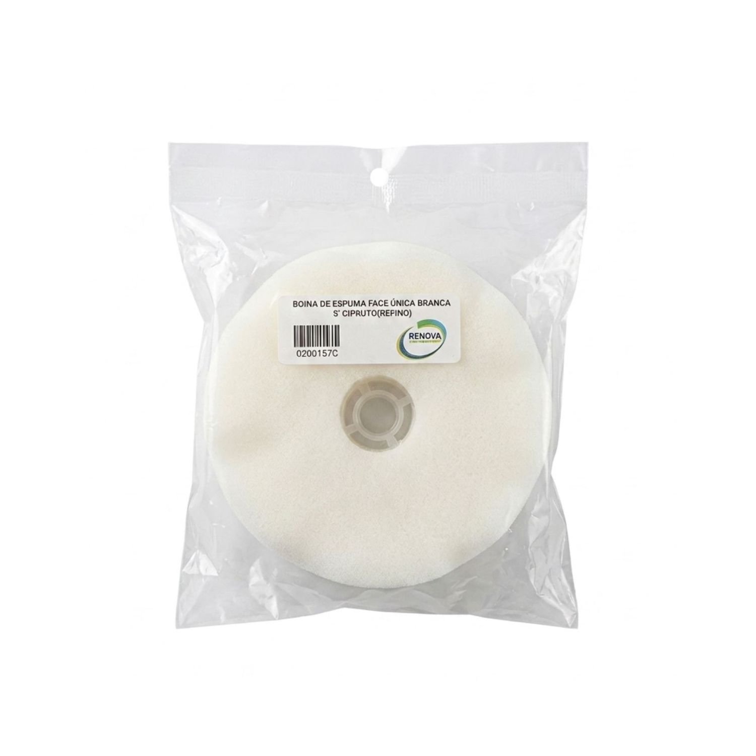 Boina 5'' de Espuma Branca Face Unica - Renova