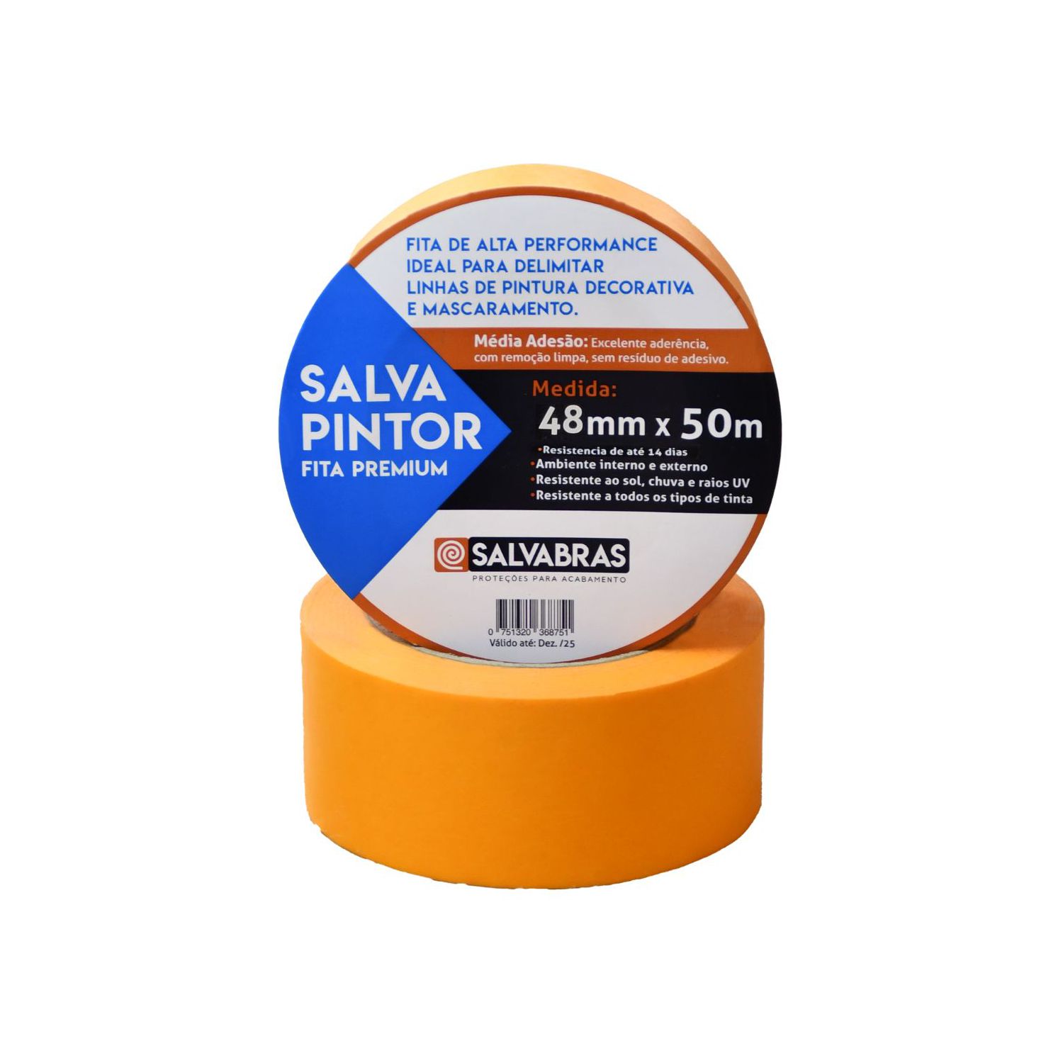 Fita Crepe 48X50 Laranja [SALVABRAS]