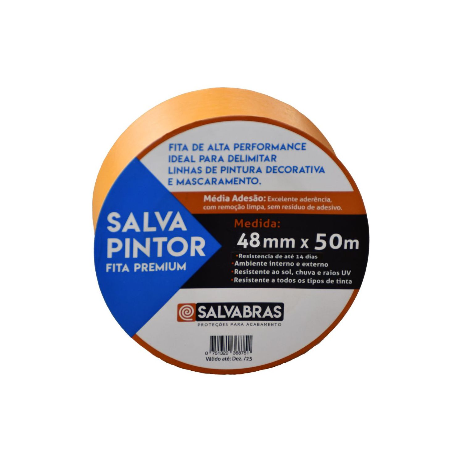 Fita Crepe 48X50 Laranja [SALVABRAS]
