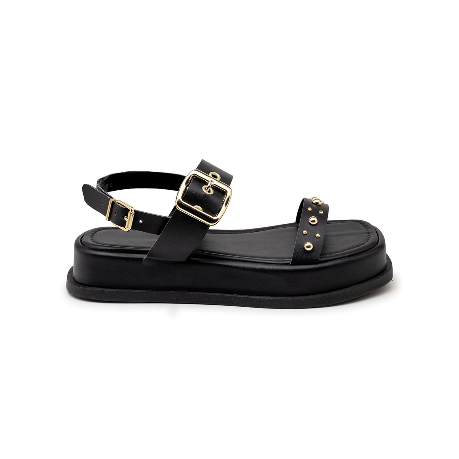 Sandália Flatform Tiras com Fivela Papete Confort - DAMERS