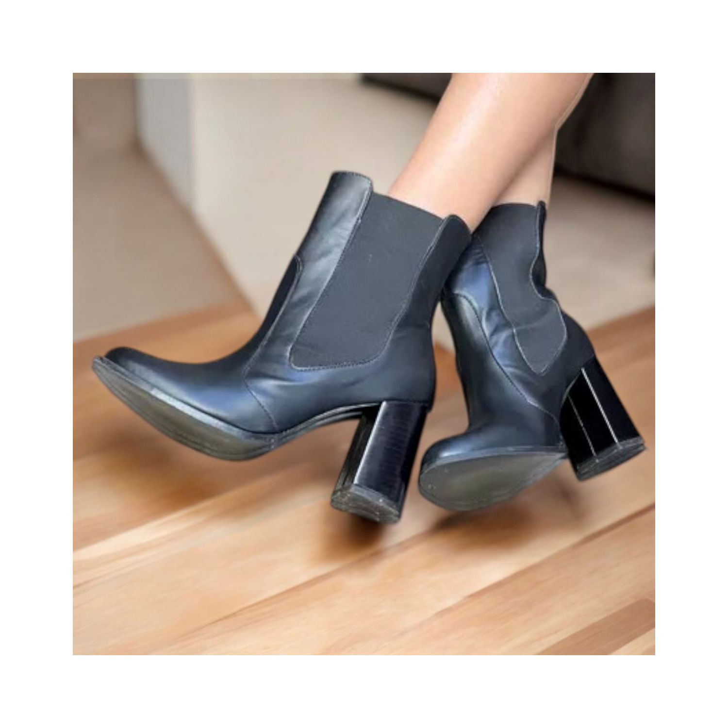 Bota Damers Feminina Salto Confort Elástico Lateral 