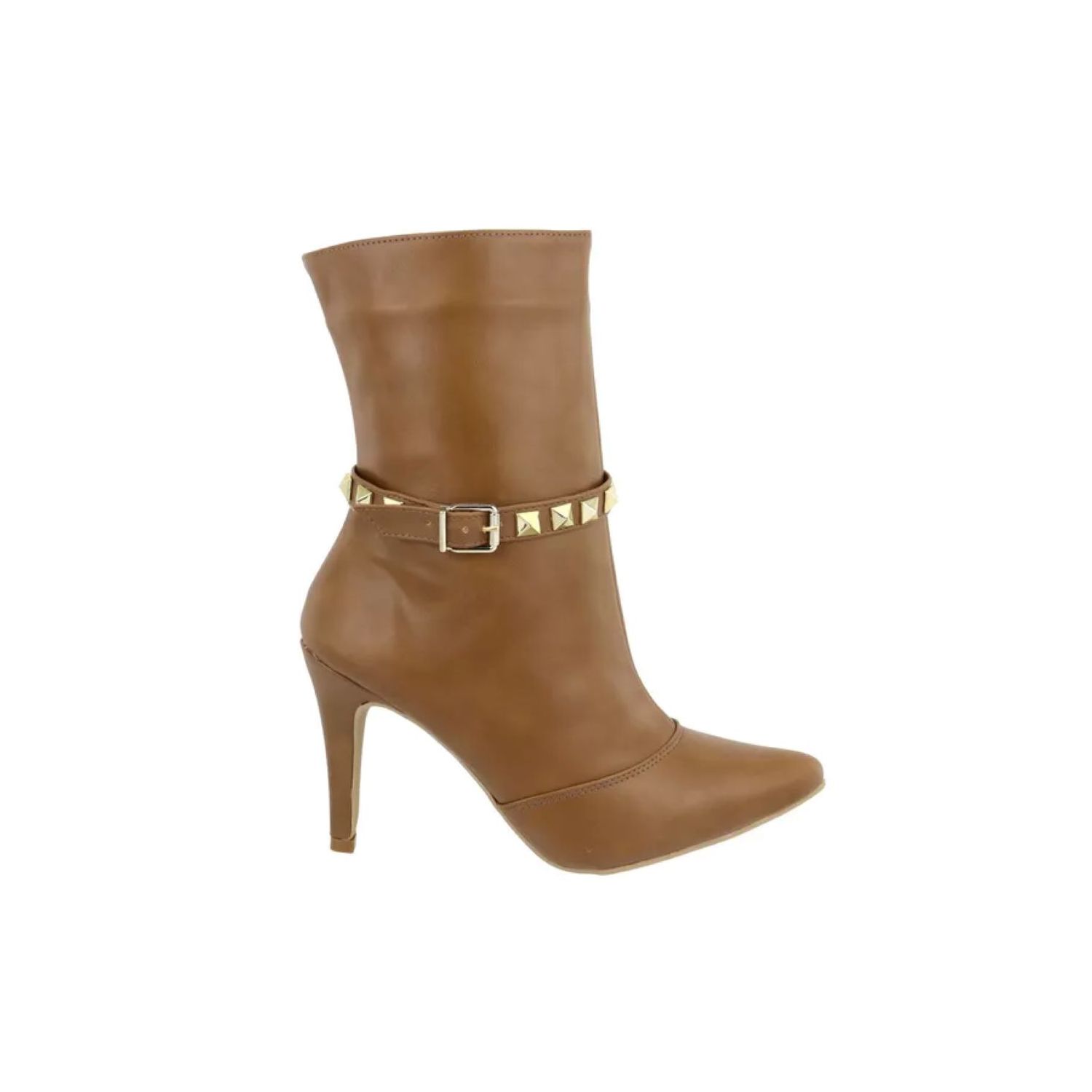Bota Damers Feminino Cano Médio Salto Fino Marrom - DAMERS