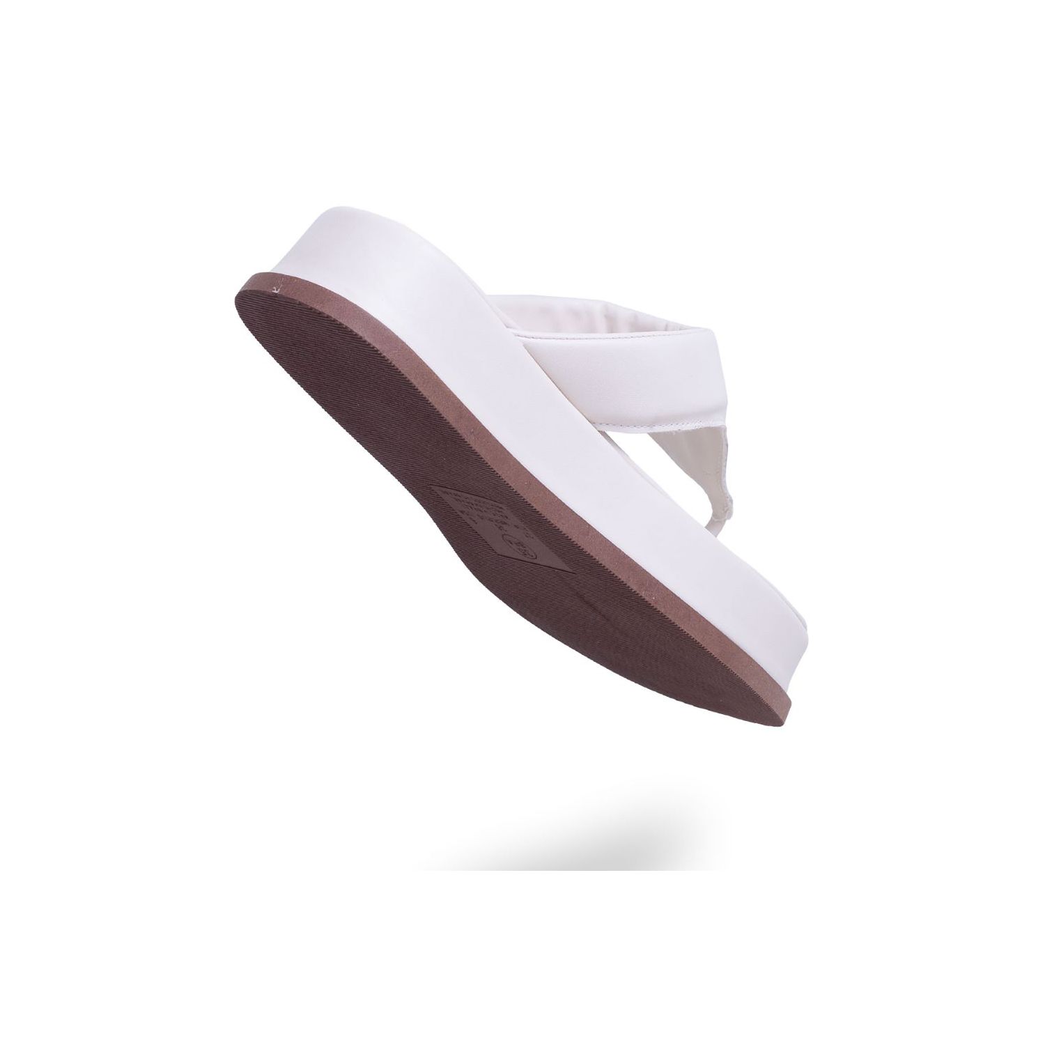 Sandália Damers Feminina Papete Flat Off White