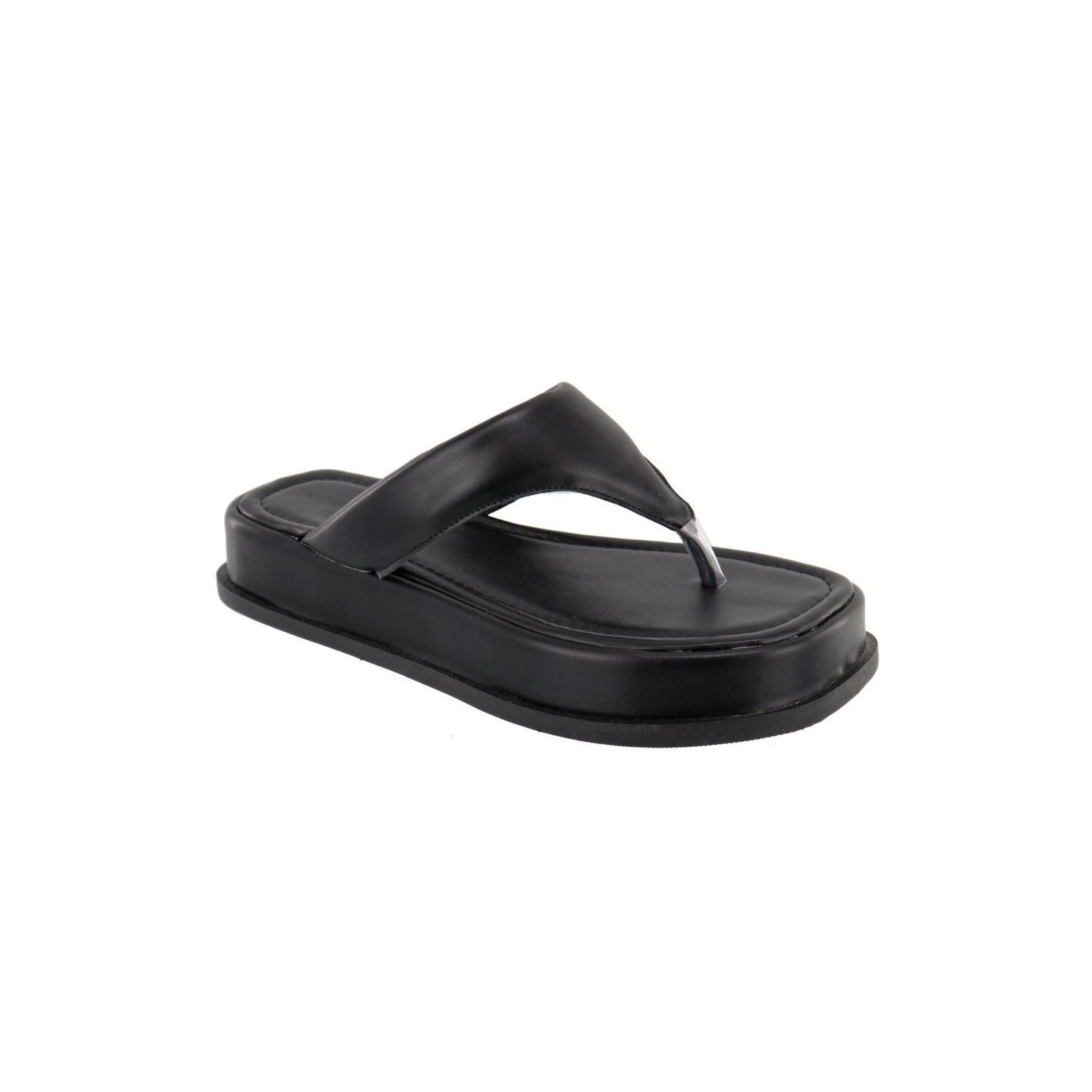 Sandália Damers Feminina Papete Flat Preto