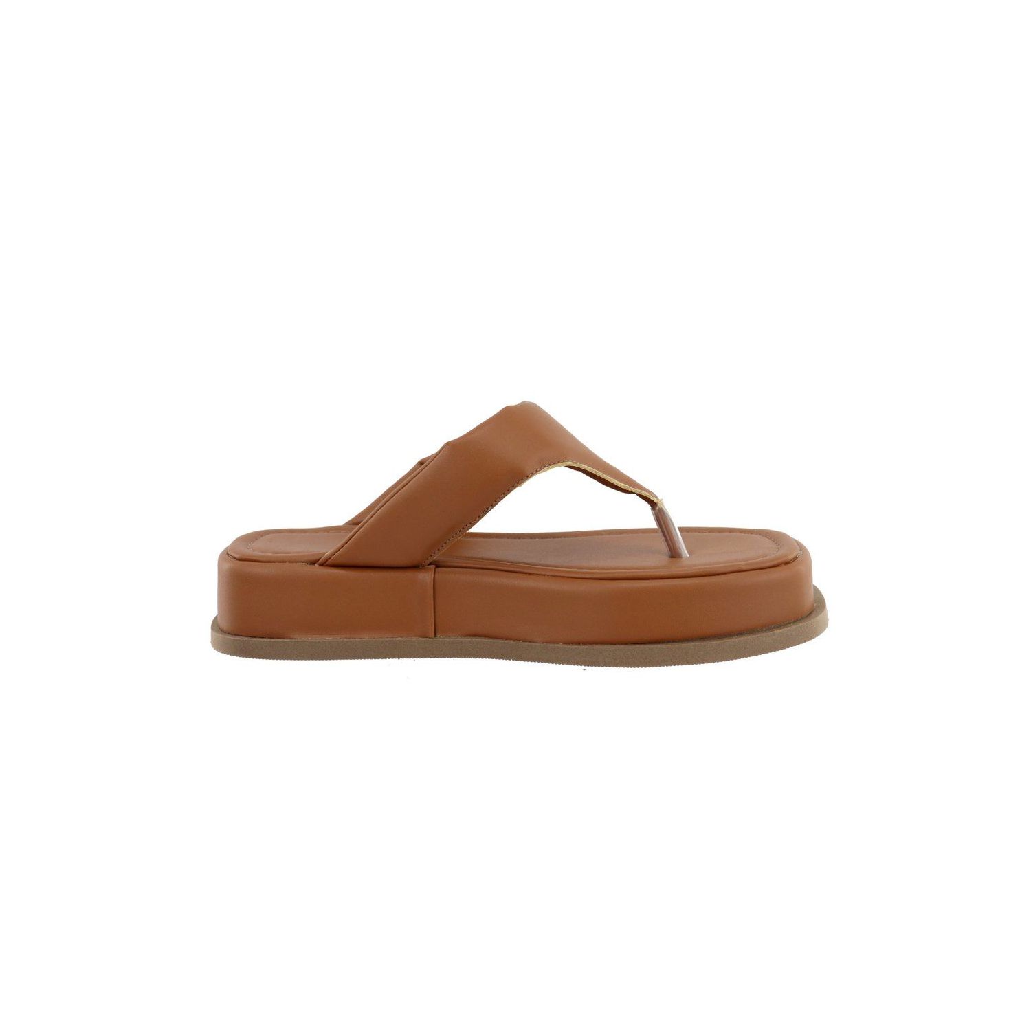 Sandália Damers Feminina Papete Flat Caramelo - DAMERS