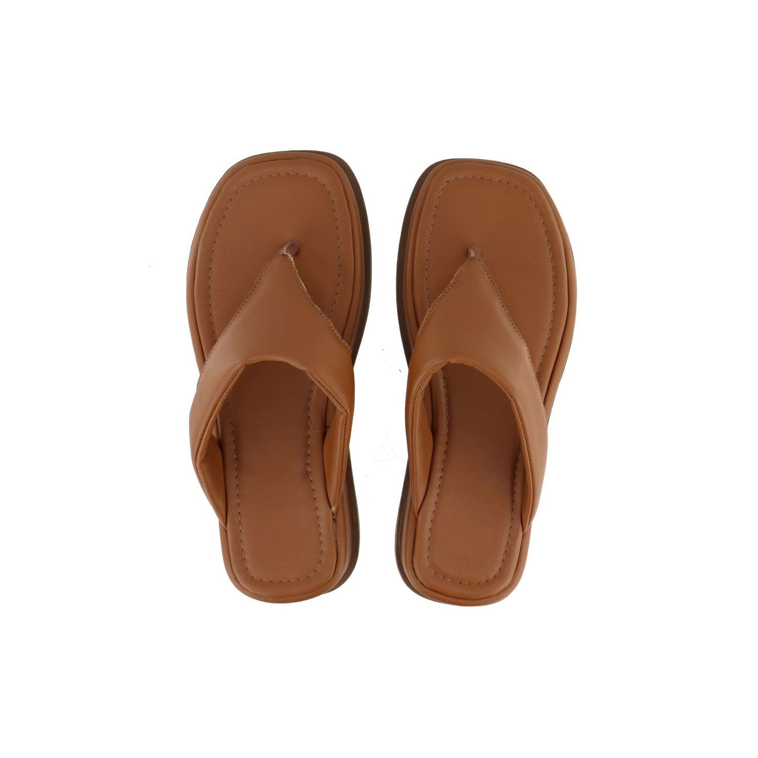 Sandália Damers Feminina Papete Flat Caramelo