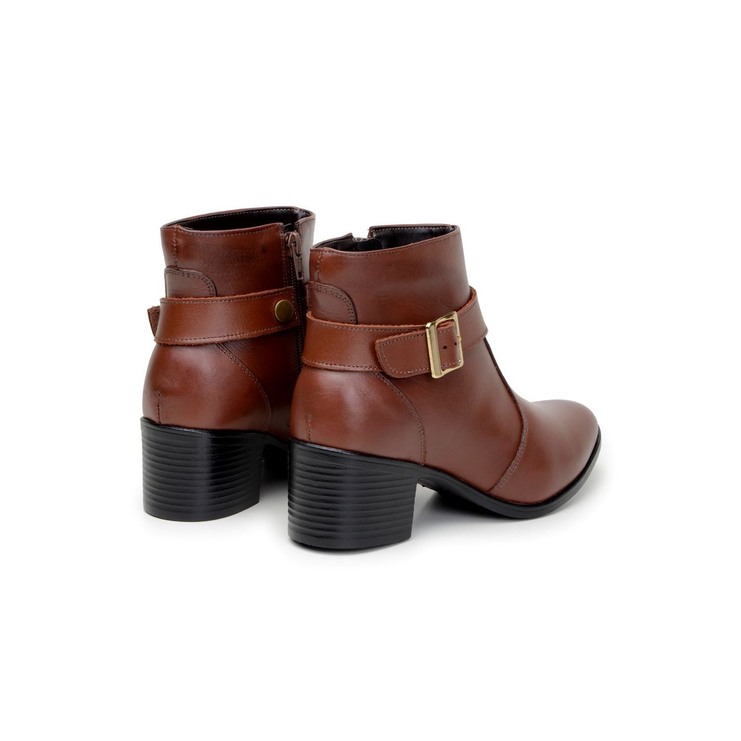 Bota Damers Feminina Cano Curto Couro Legítimo 3 em 1 Marrom