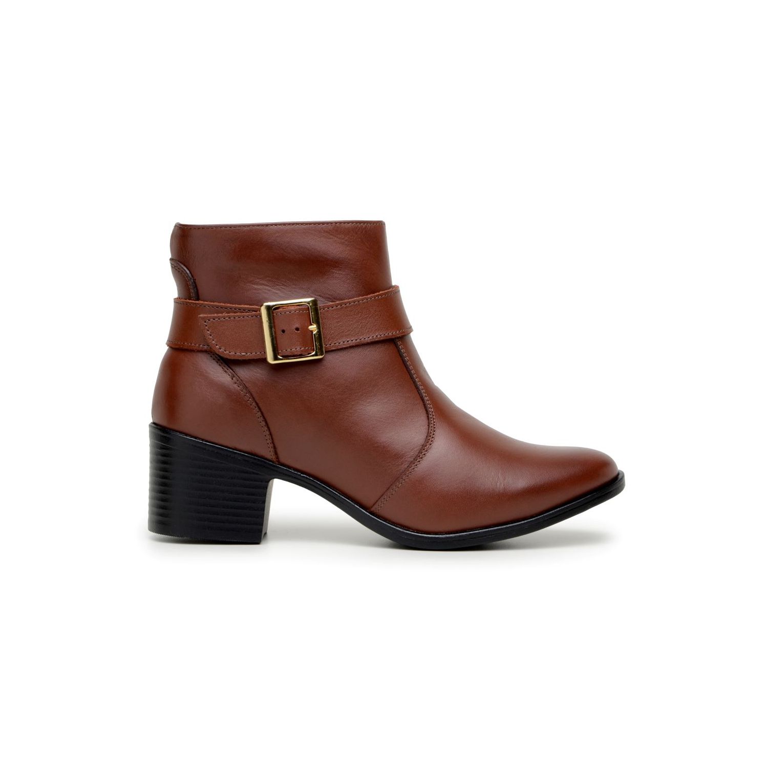 Bota Damers Feminina Cano Curto Couro Legítimo 3 e... - DAMERS