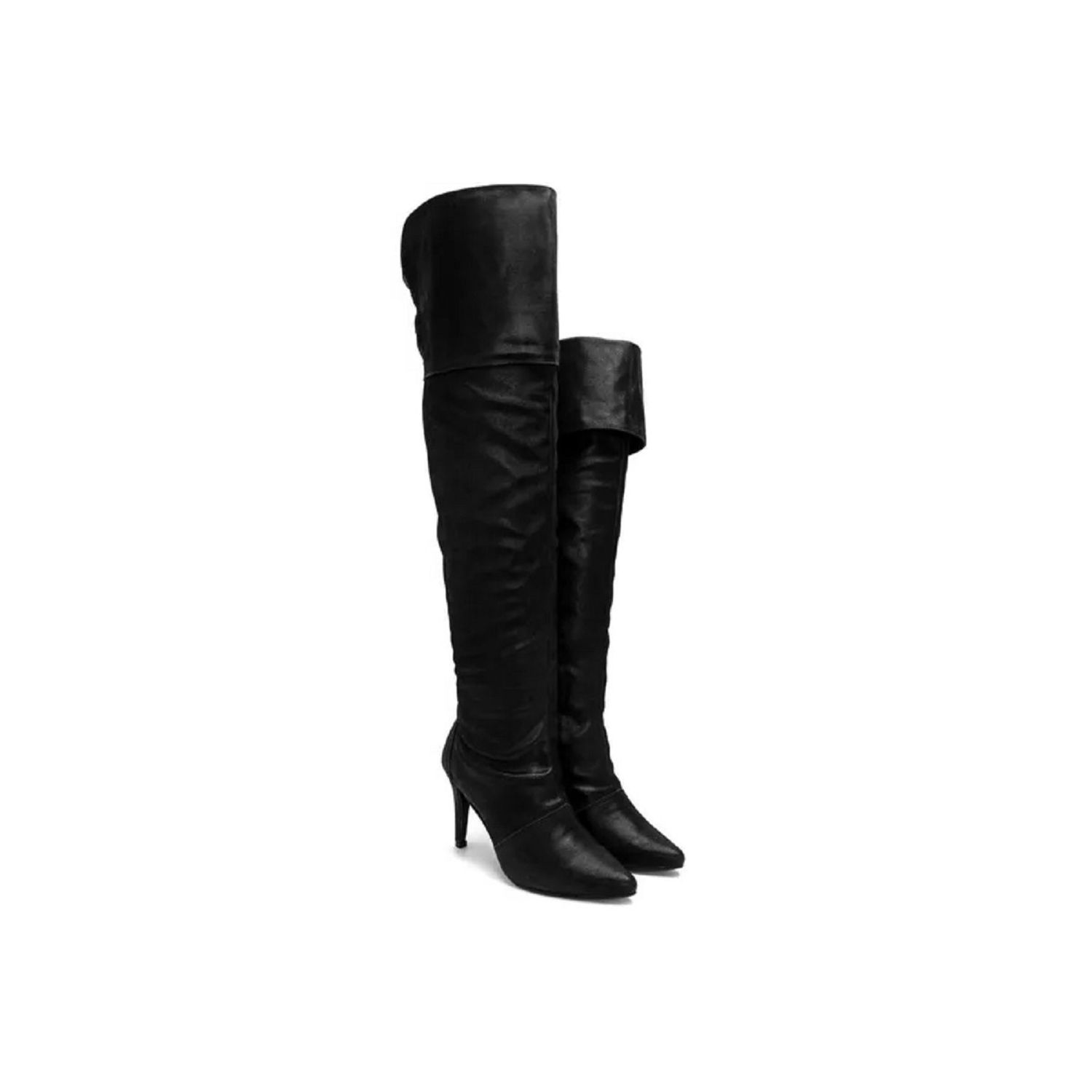 Bota Damers Feminina De Cano Alto Acima Do Joelho Salto Fino Nobucado