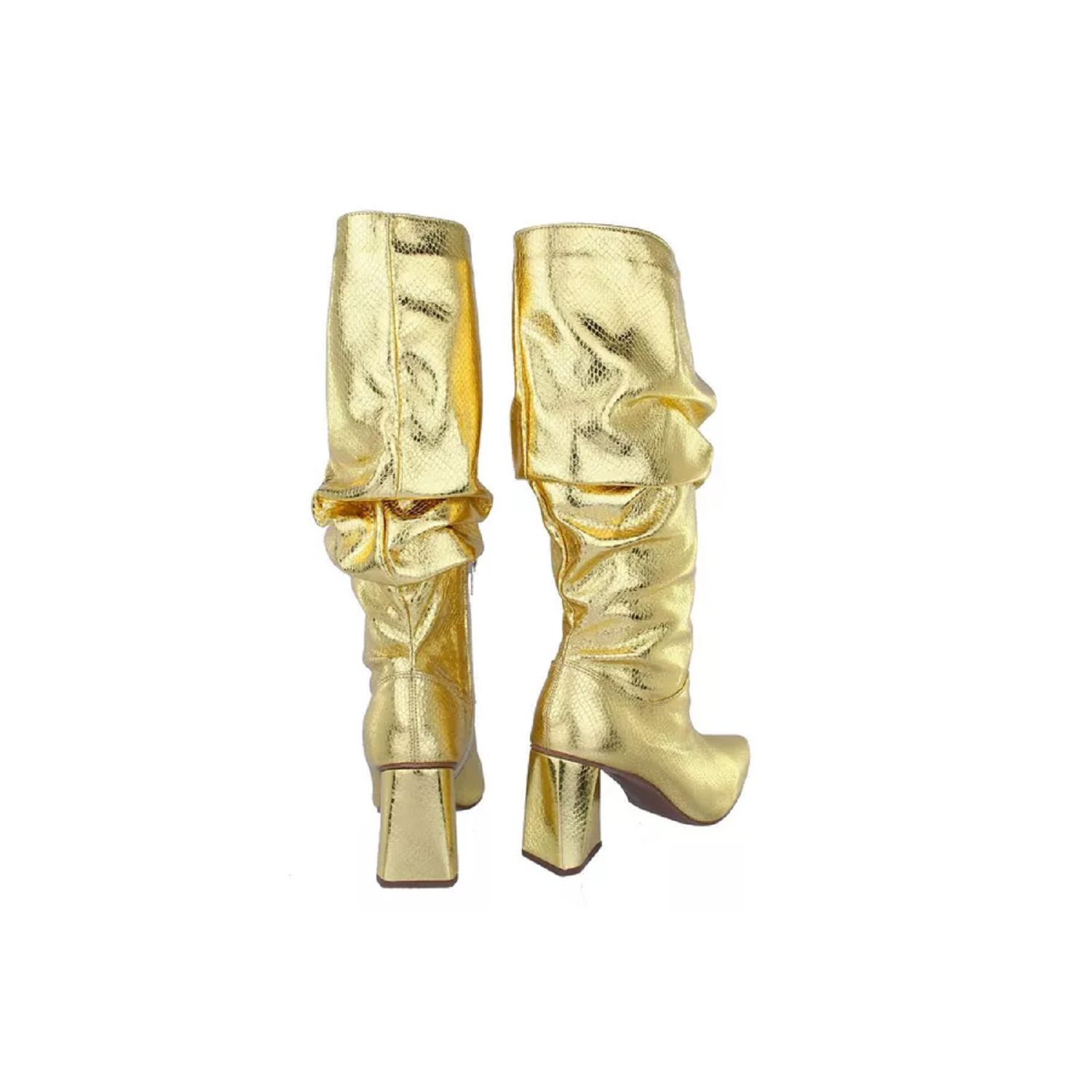 Bota Damers Feminina De Cano Longo Salto Médio Triangular