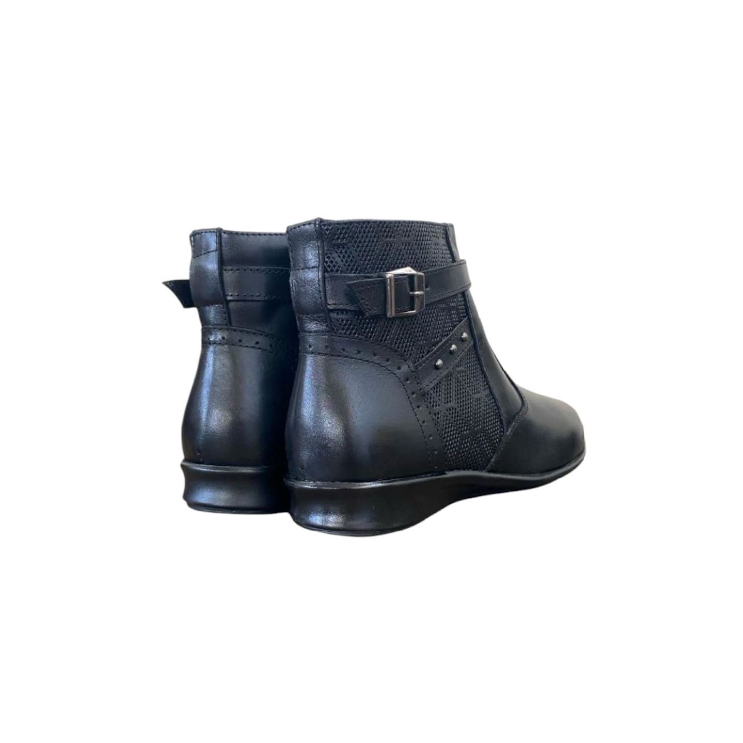 Bota Damers Feminina Cano Curto Impressão 3D Faixa Preto
