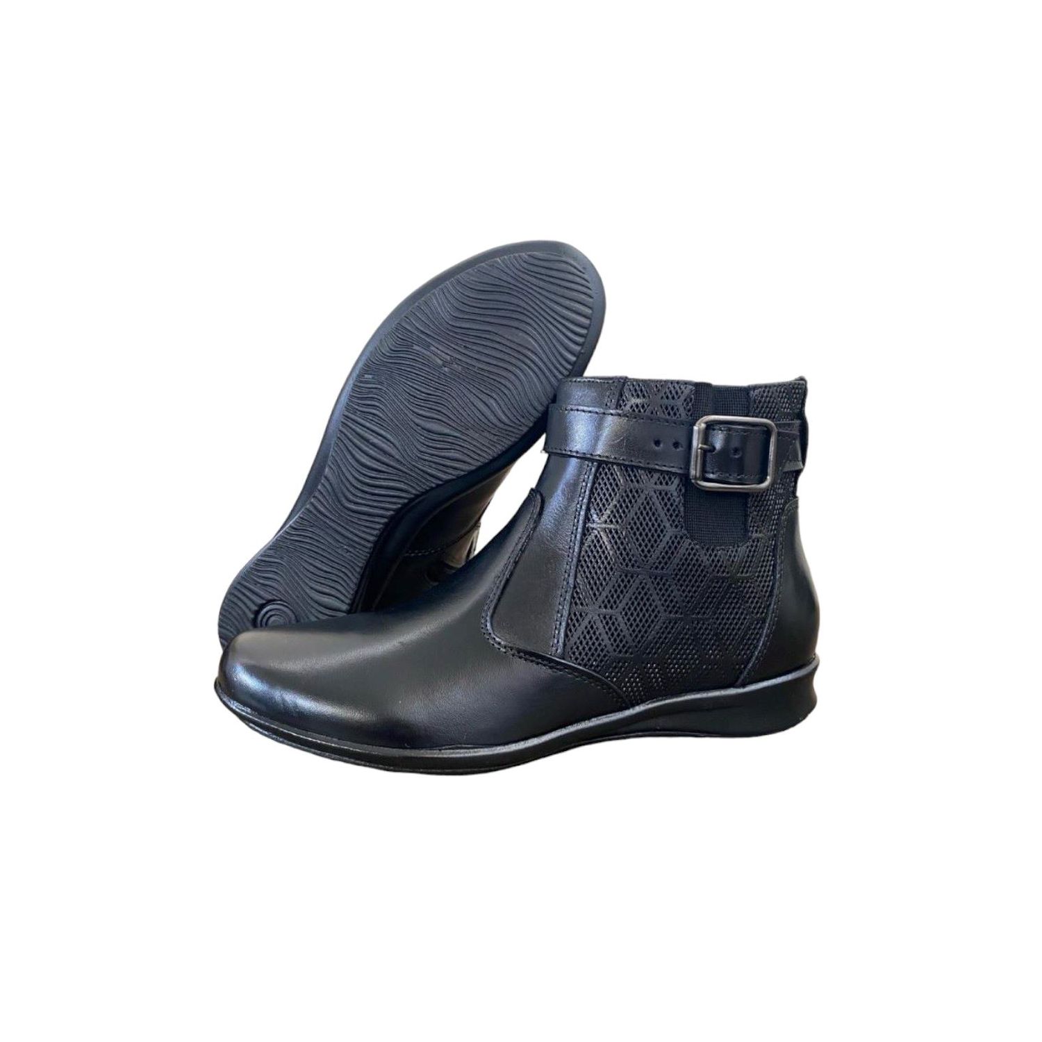 Bota Damers Feminina Cano Curto Impressão 3D Preto