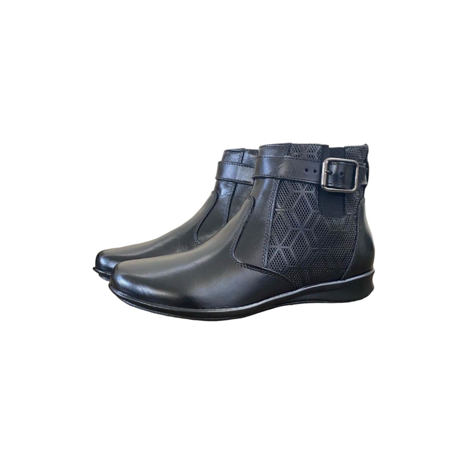 Bota Damers Feminina Cano Curto Impressão 3D Preto