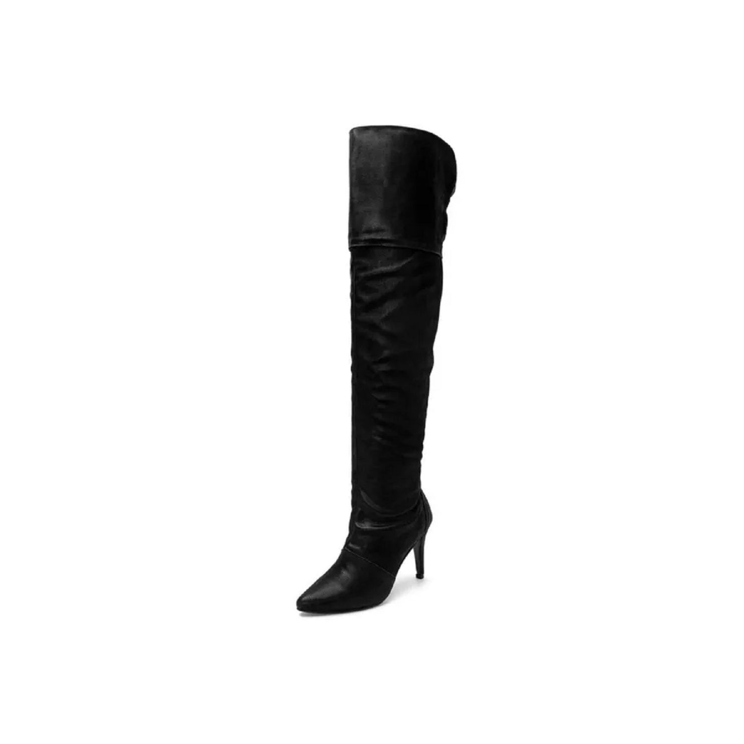 Bota Damers Feminina De Cano Alto Acima Do Joelho Salto Fino Nobucado