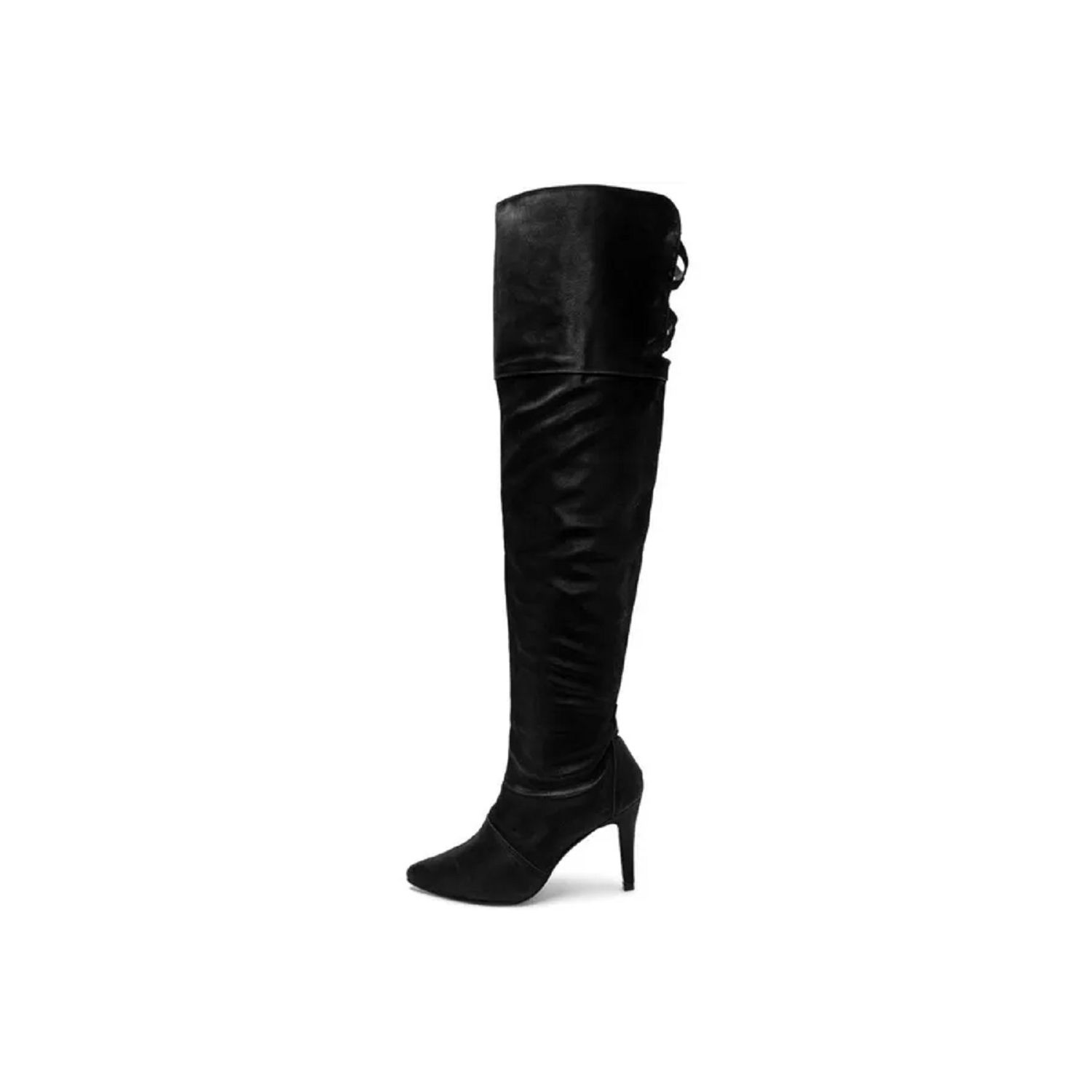 Bota Damers Feminina De Cano Alto Acima Do Joelho Salto Fino Nobucado