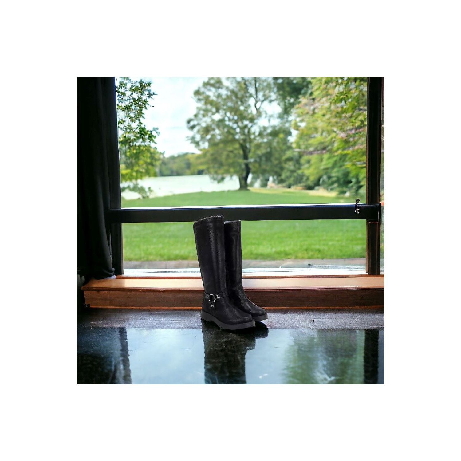 Bota Damers Feminina Cano Longo Preto
