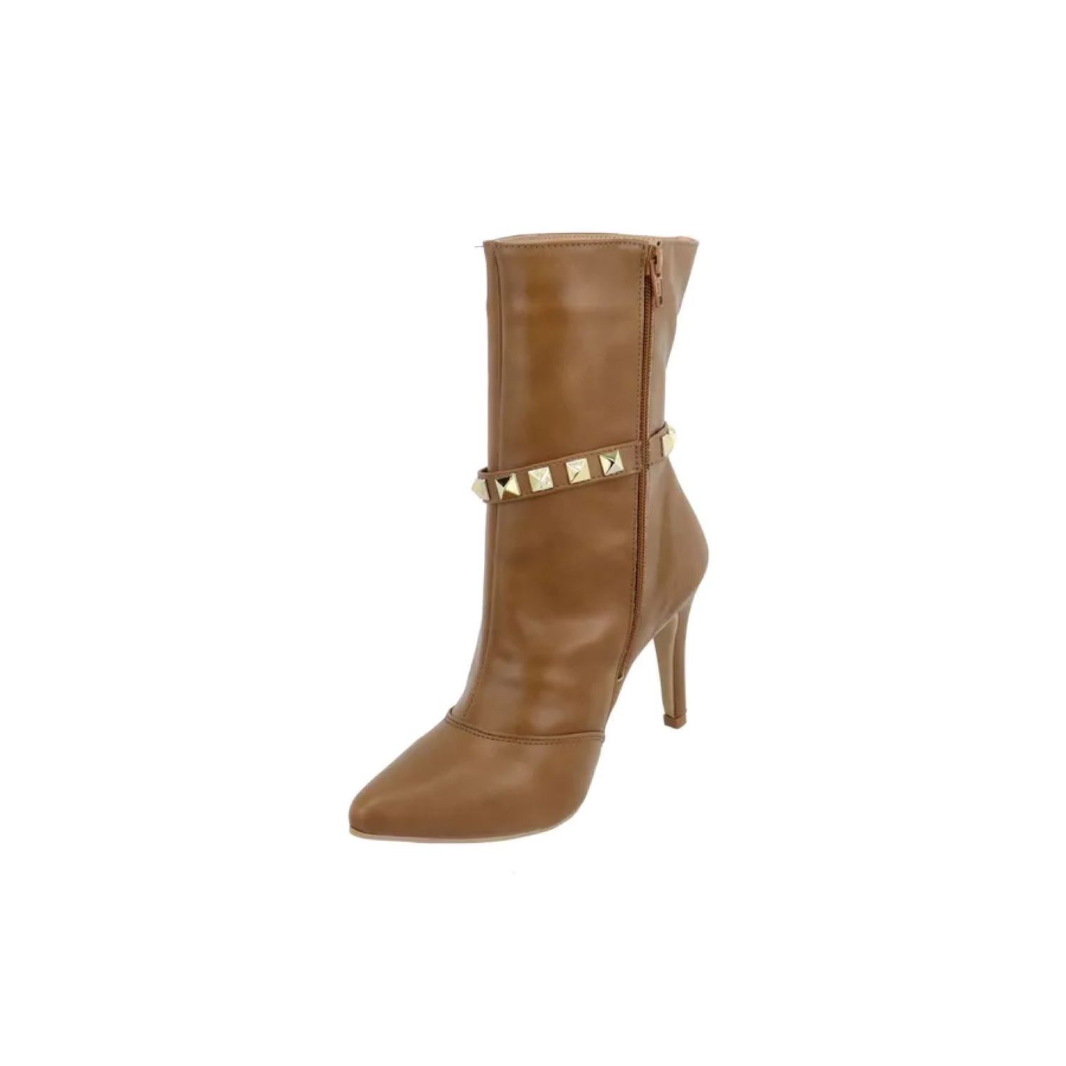 Bota Damers Feminino Cano Médio Salto Fino Marrom 