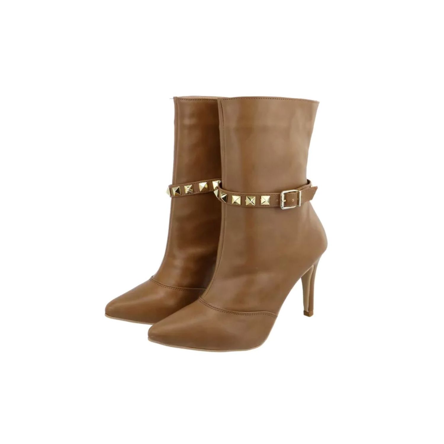 Bota Damers Feminino Cano Médio Salto Fino Marrom 