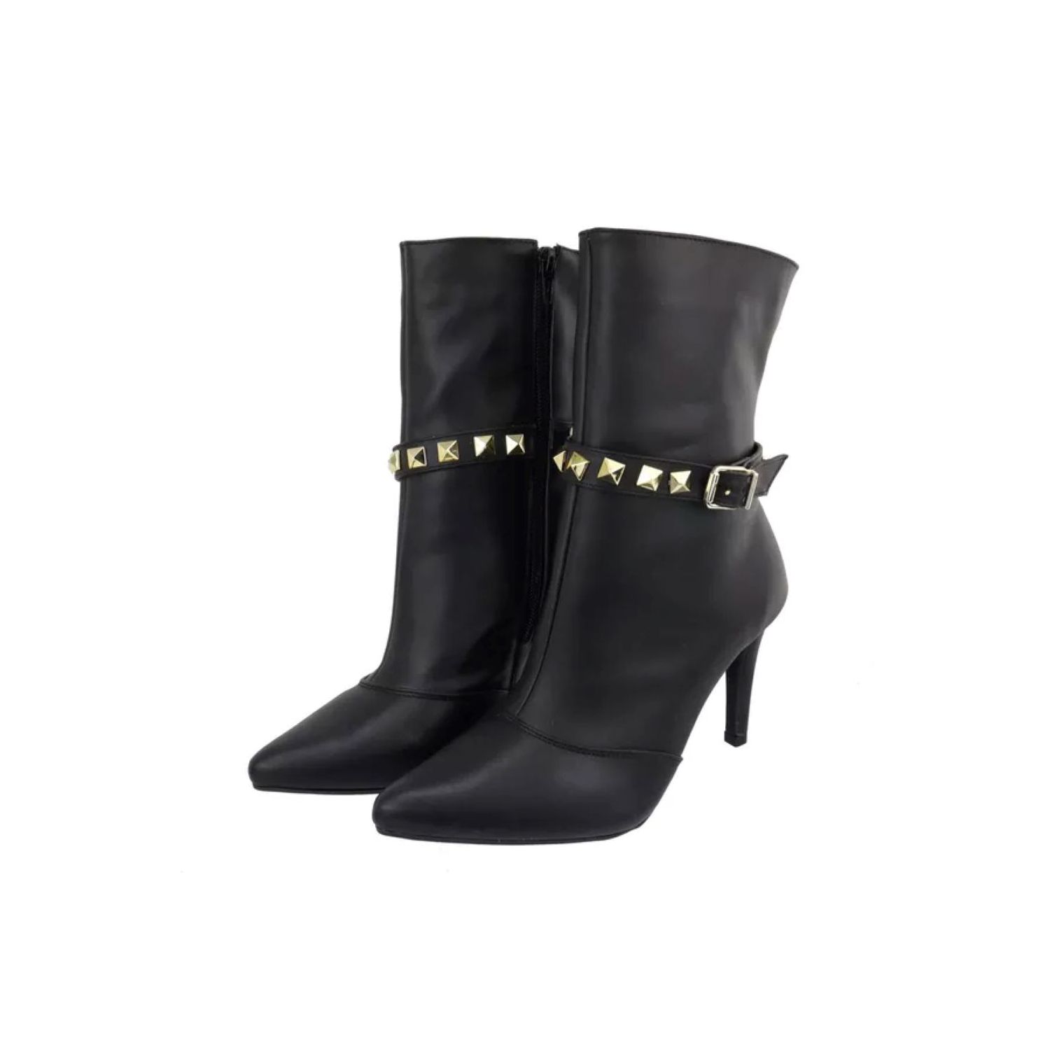 Bota Damers Feminino Cano Médio Salto Fino Preto
