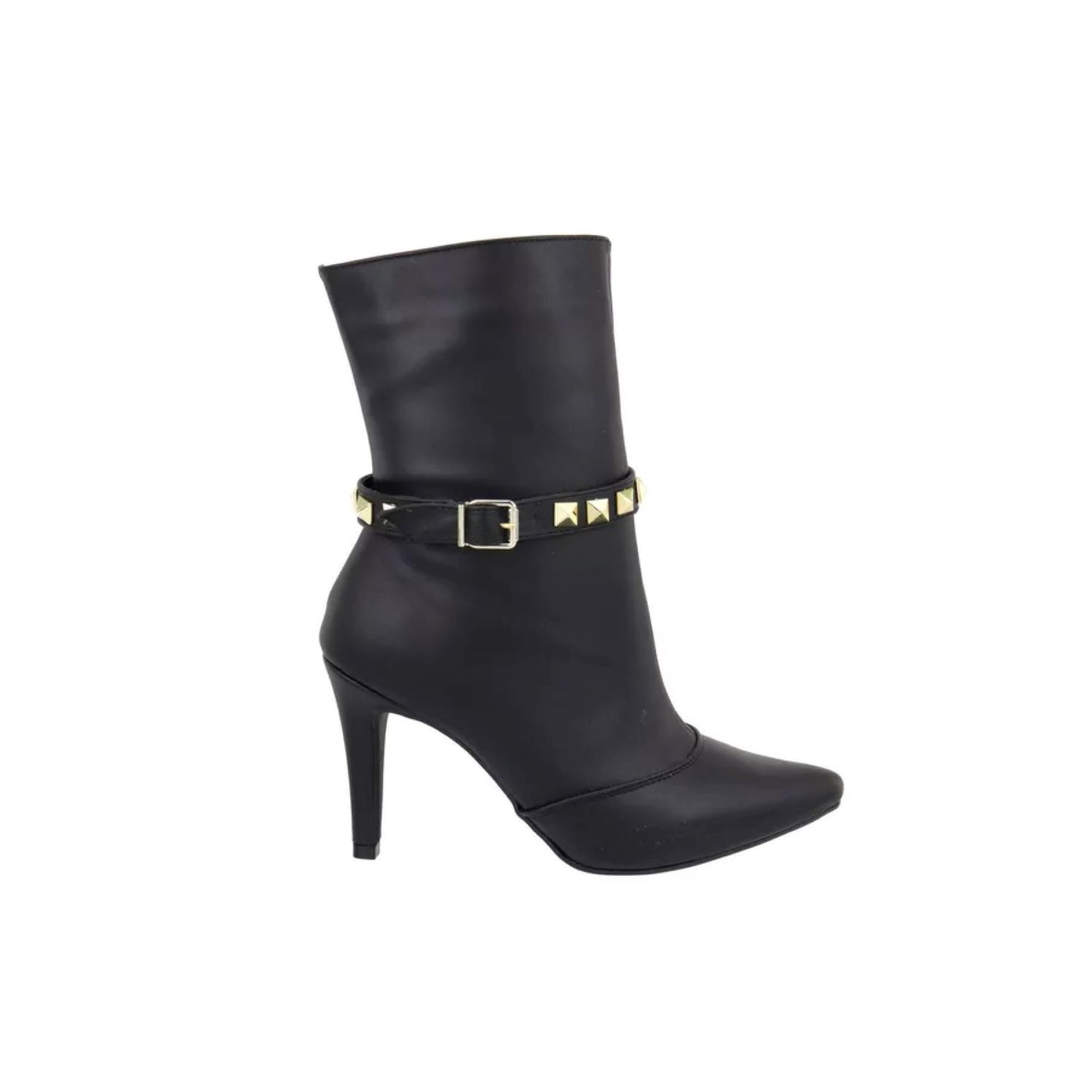Bota Damers Feminino Cano Médio Salto Fino Preto - DAMERS