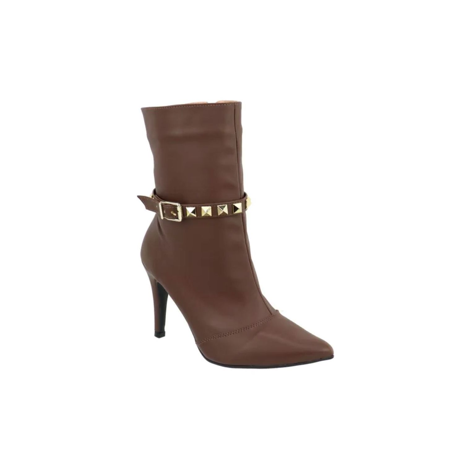 Bota Damers Feminino Cano Médio Salto Fino Cacau