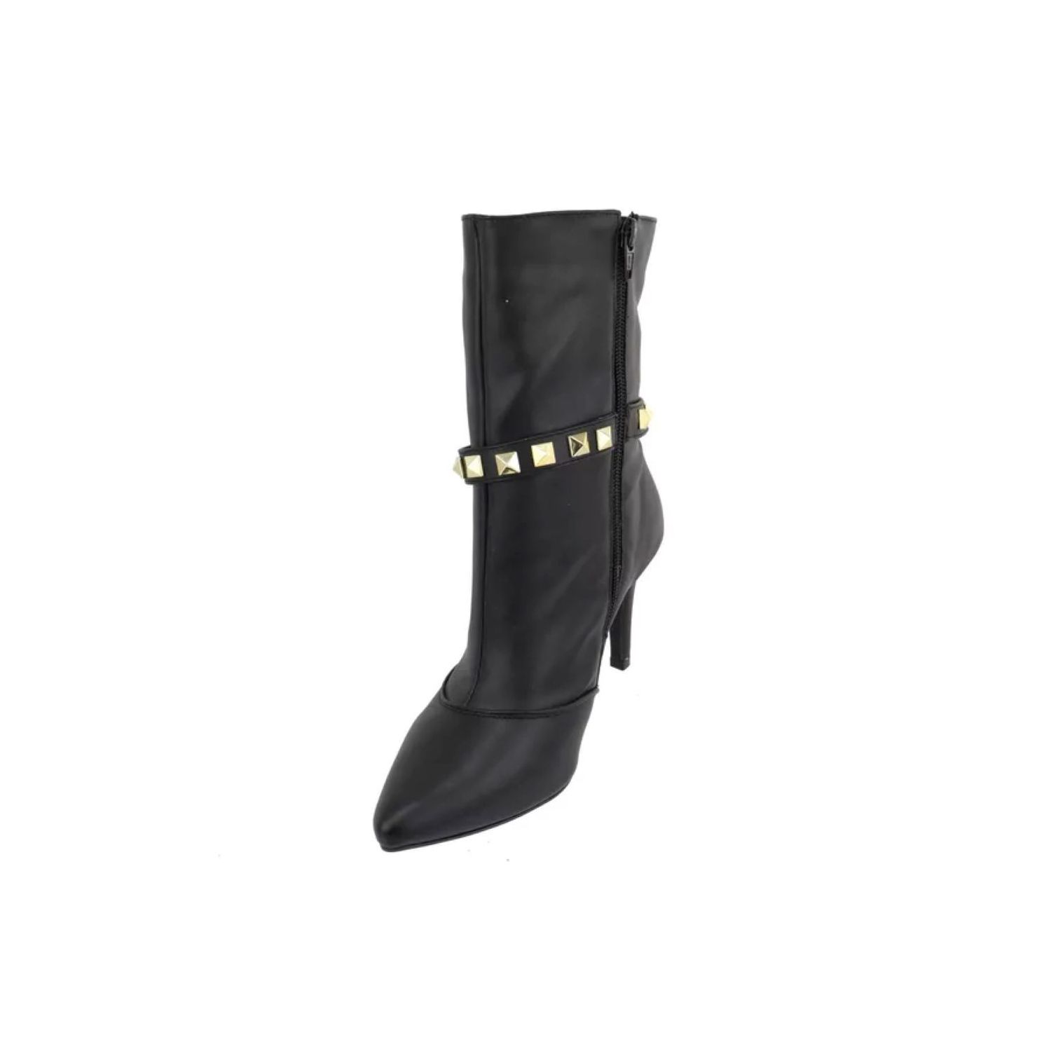 Bota Damers Feminino Cano Médio Salto Fino Preto