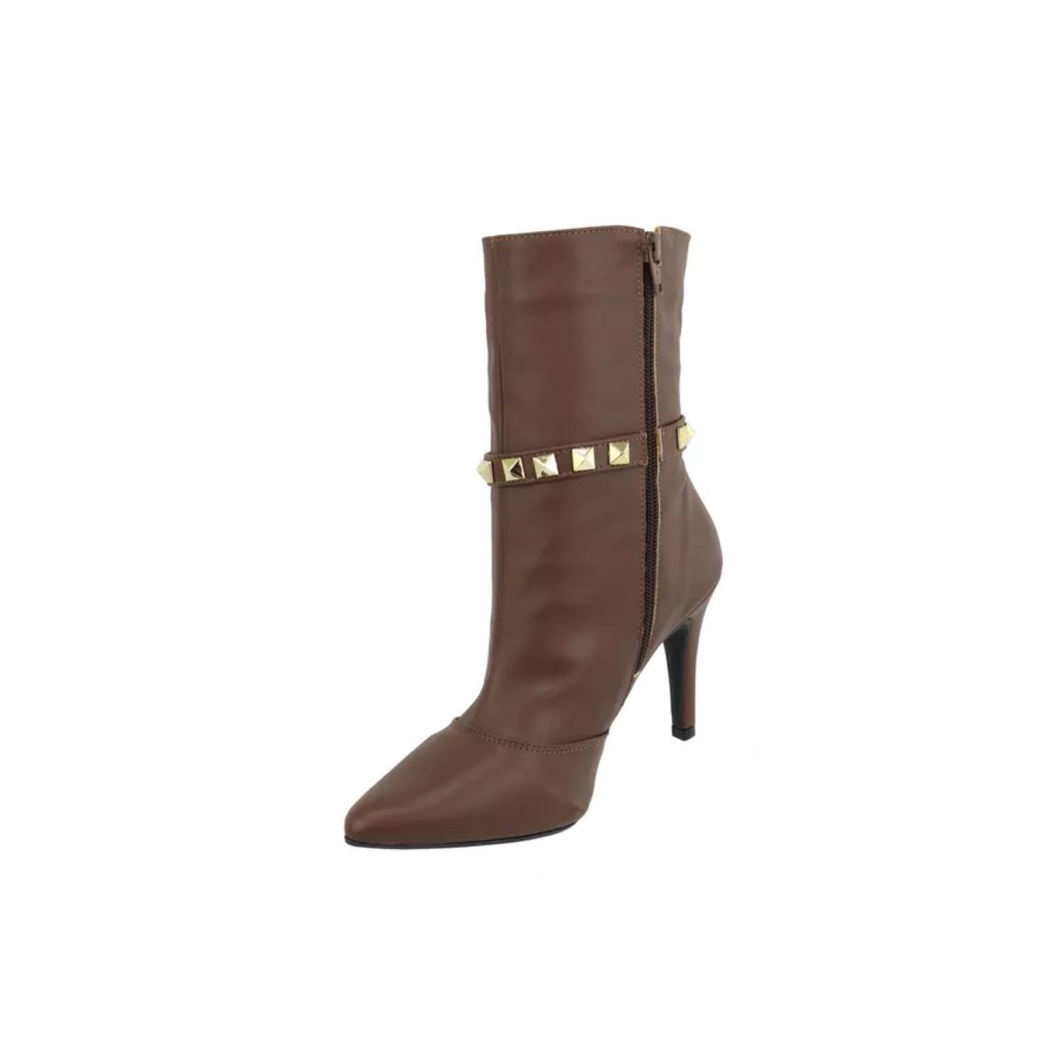 Bota Damers Feminino Cano Médio Salto Fino Cacau