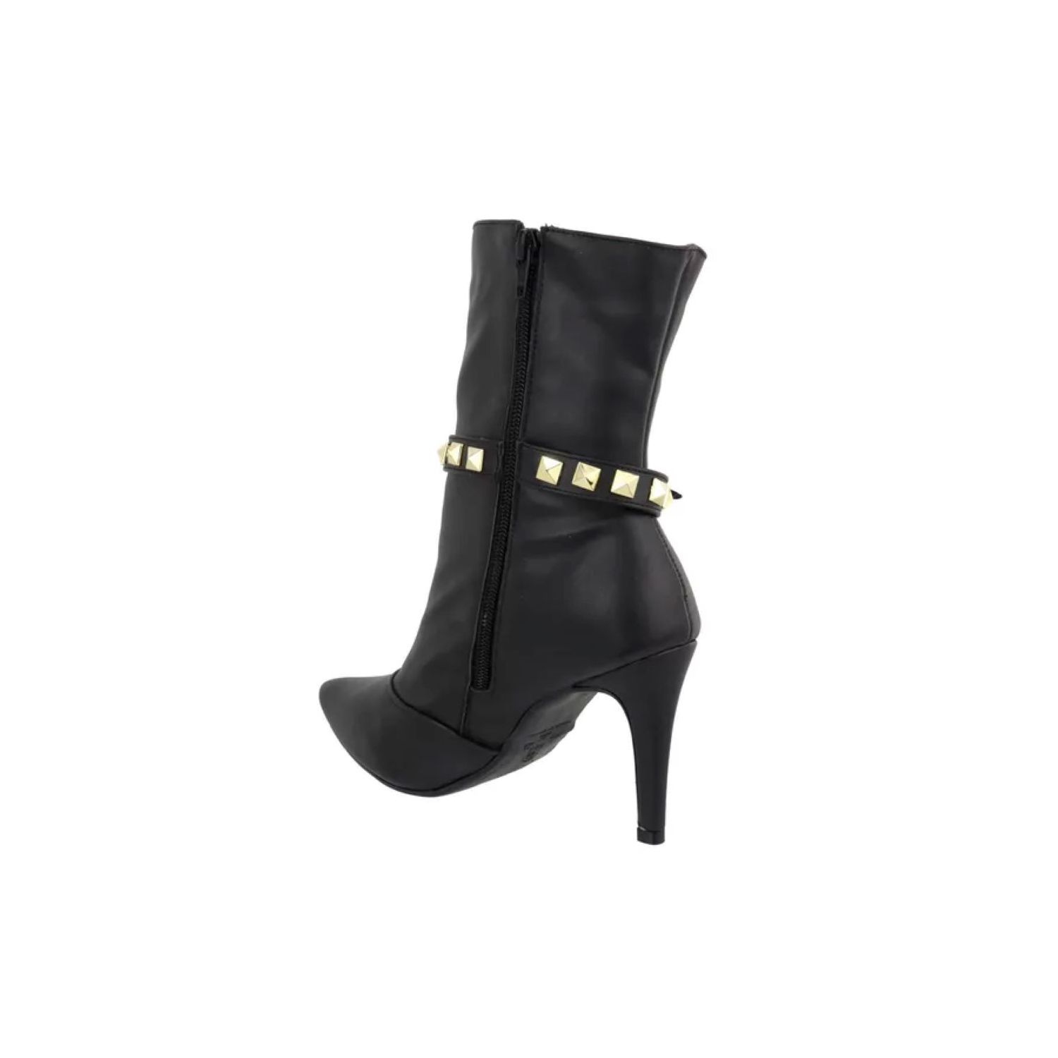 Bota Damers Feminino Cano Médio Salto Fino Preto