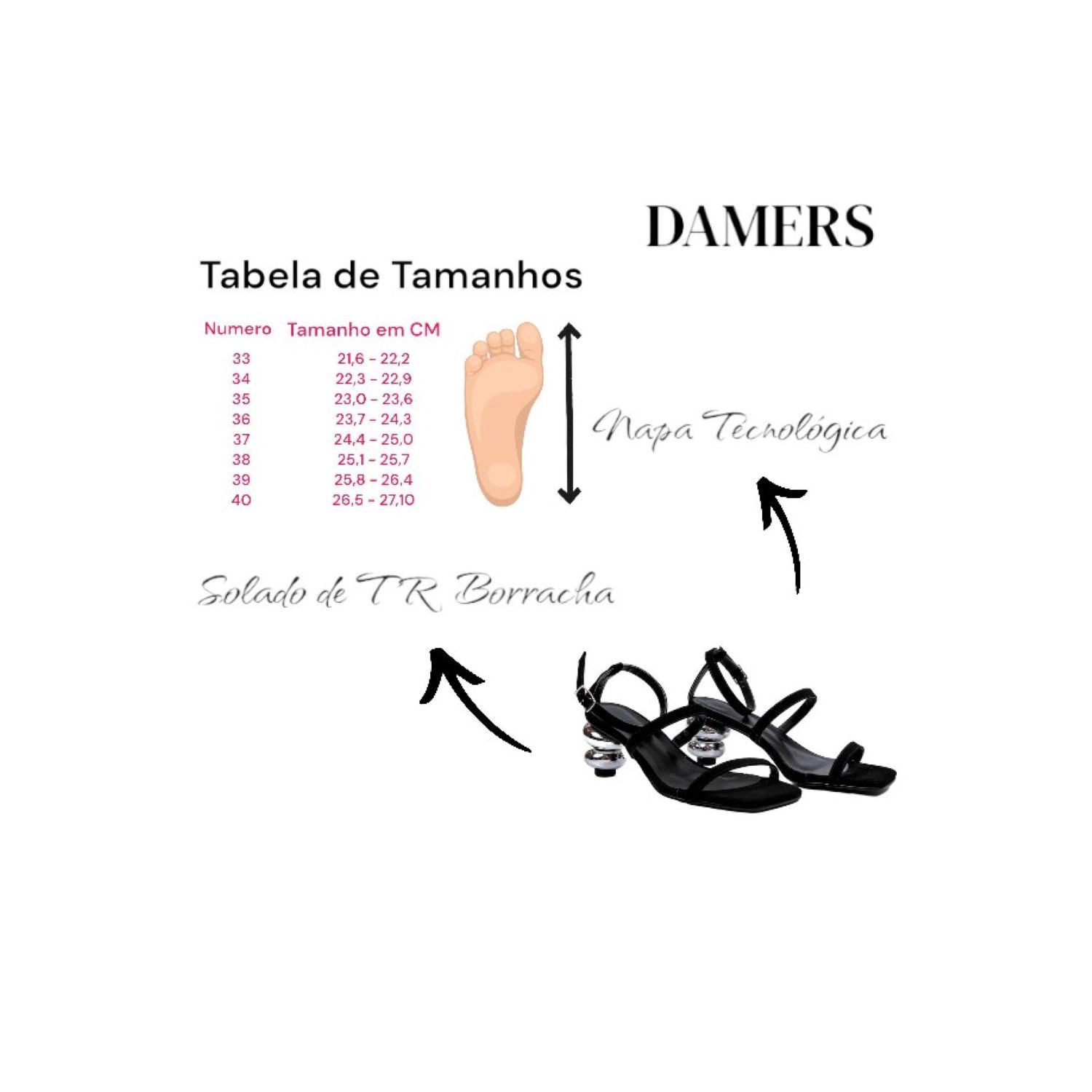 Sandalia Damers Feminina Esfera Prateadas