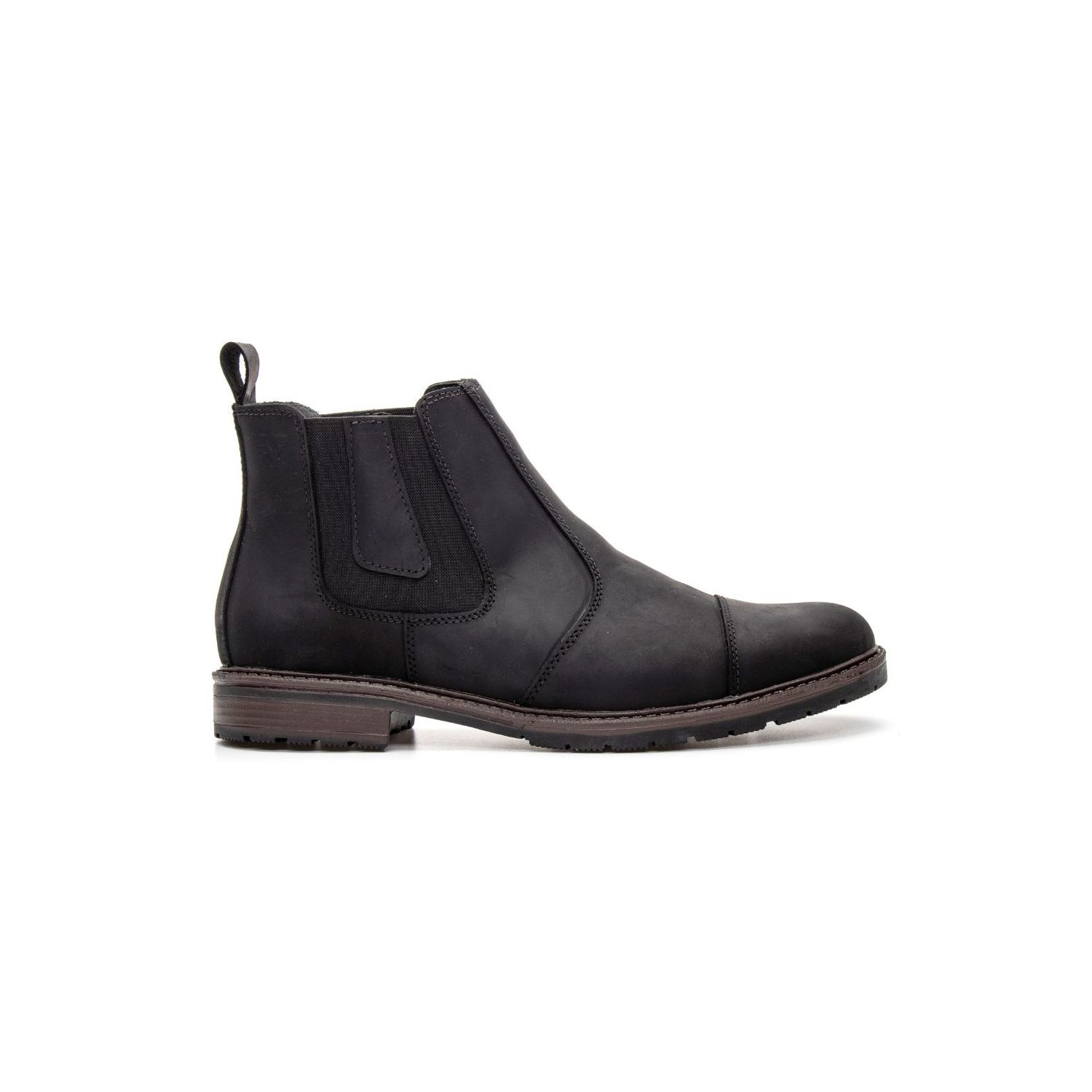 Botina Damers Masculina Reforço bico Couro legítim... - DAMERS