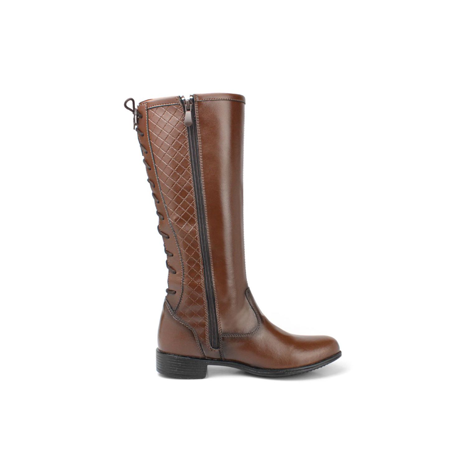 Bota Damers Cano Longo cordas Marrom
