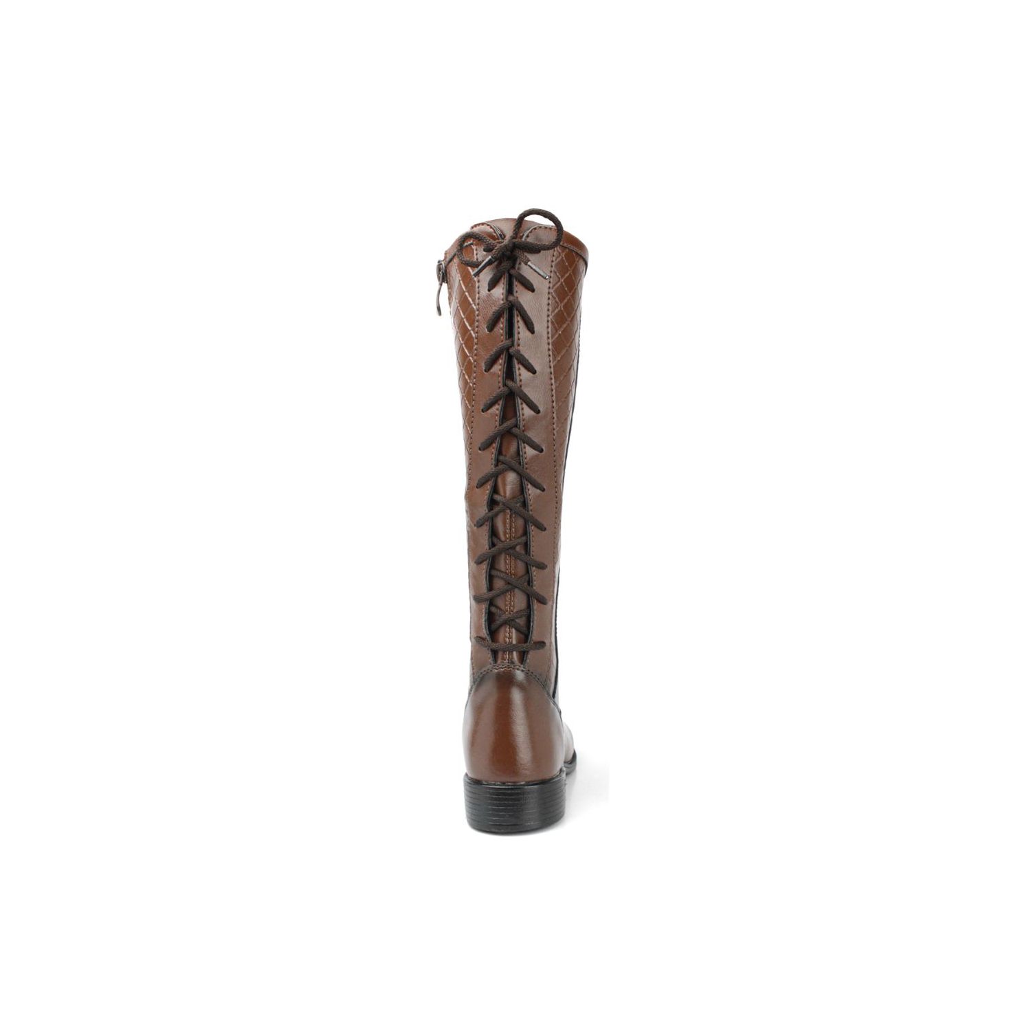Bota Damers Cano Longo cordas Marrom