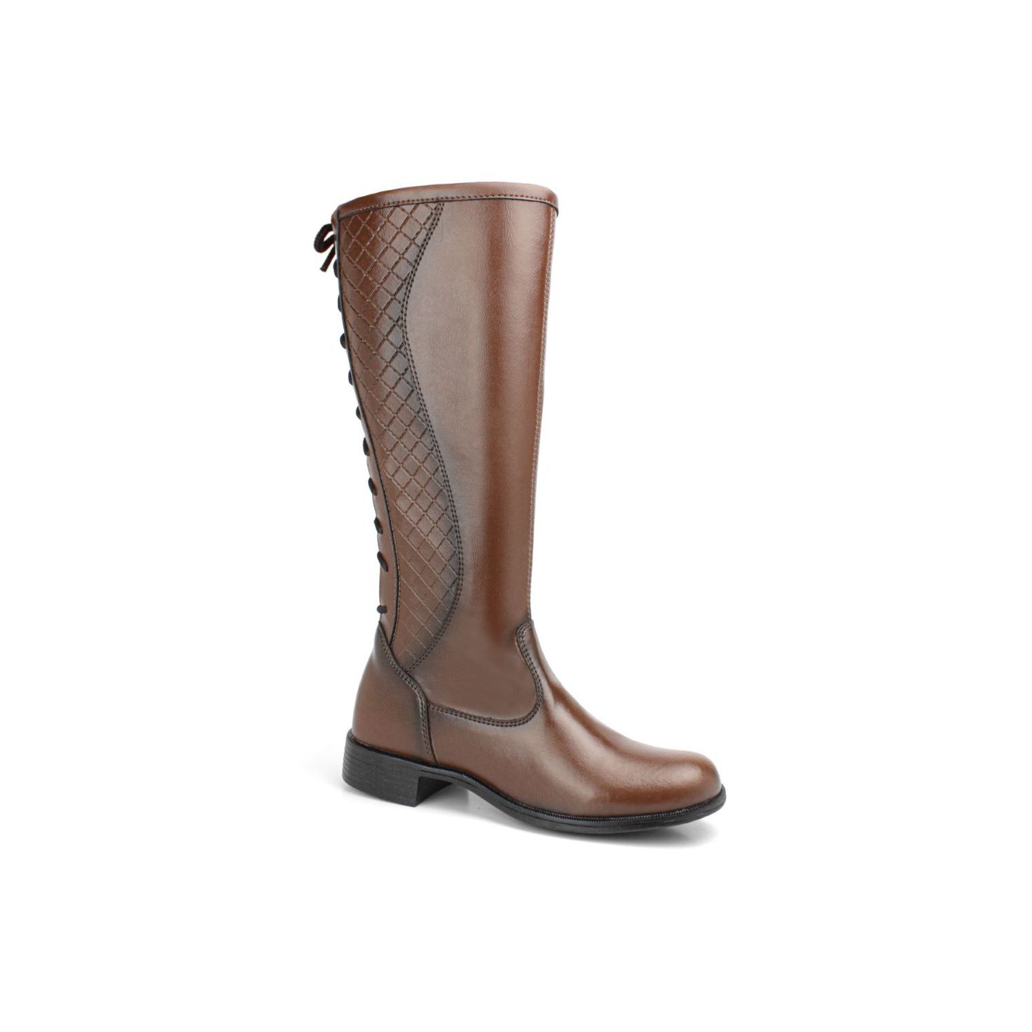 Bota Damers Cano Longo cordas Marrom - DAMERS