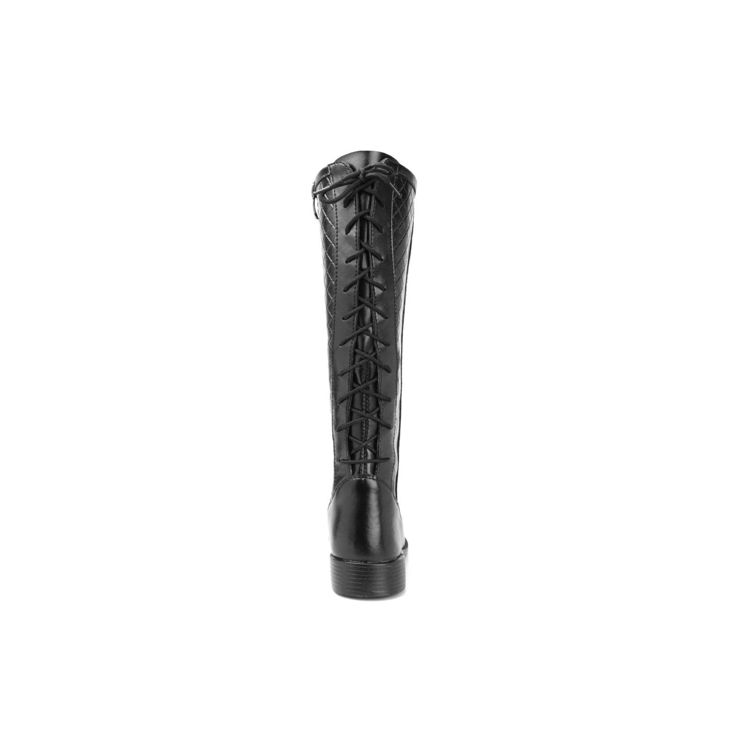 Bota Damers Cano Longo cordas Preto